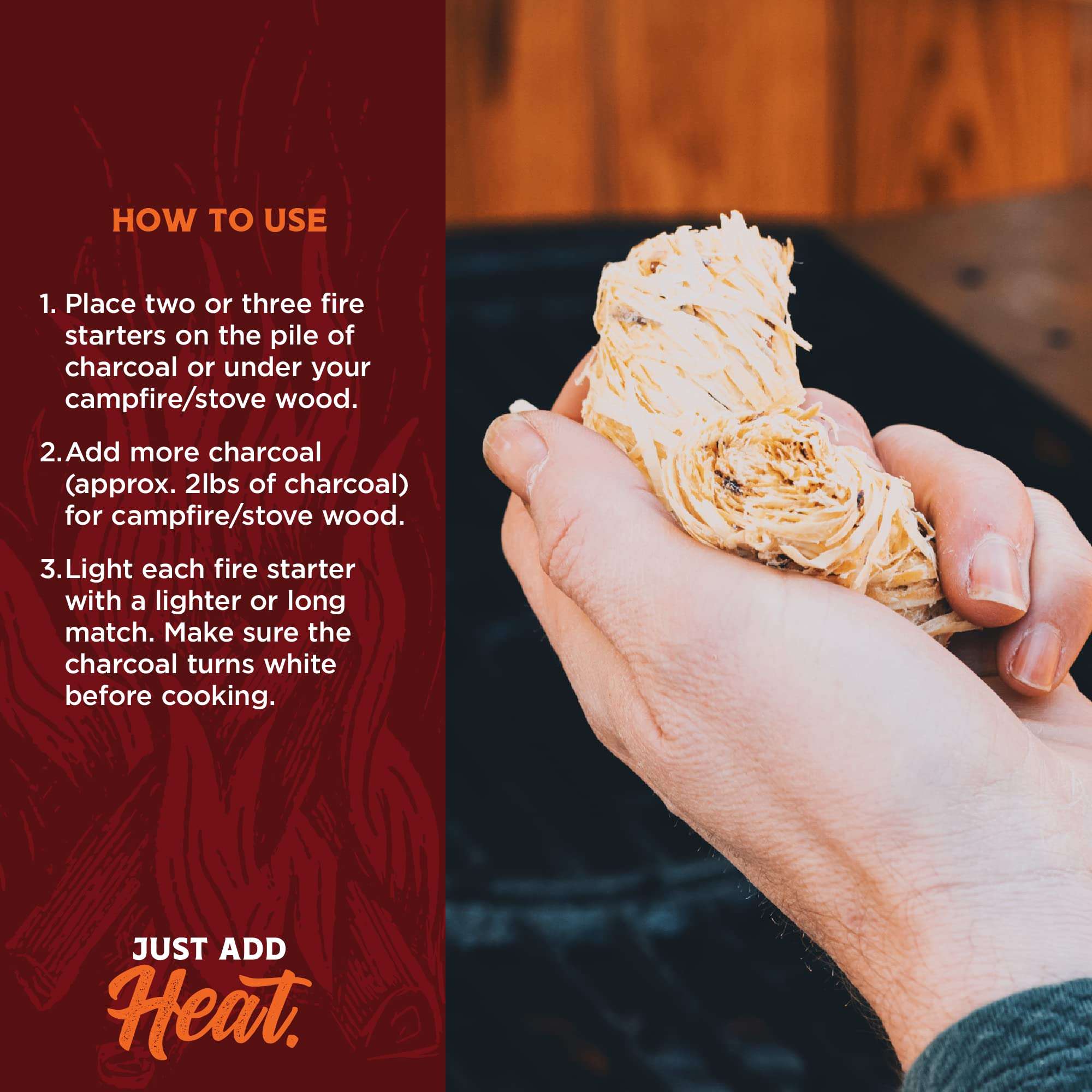 Fire and Flavor Wood Wool Fire Starter 24 pk. 6