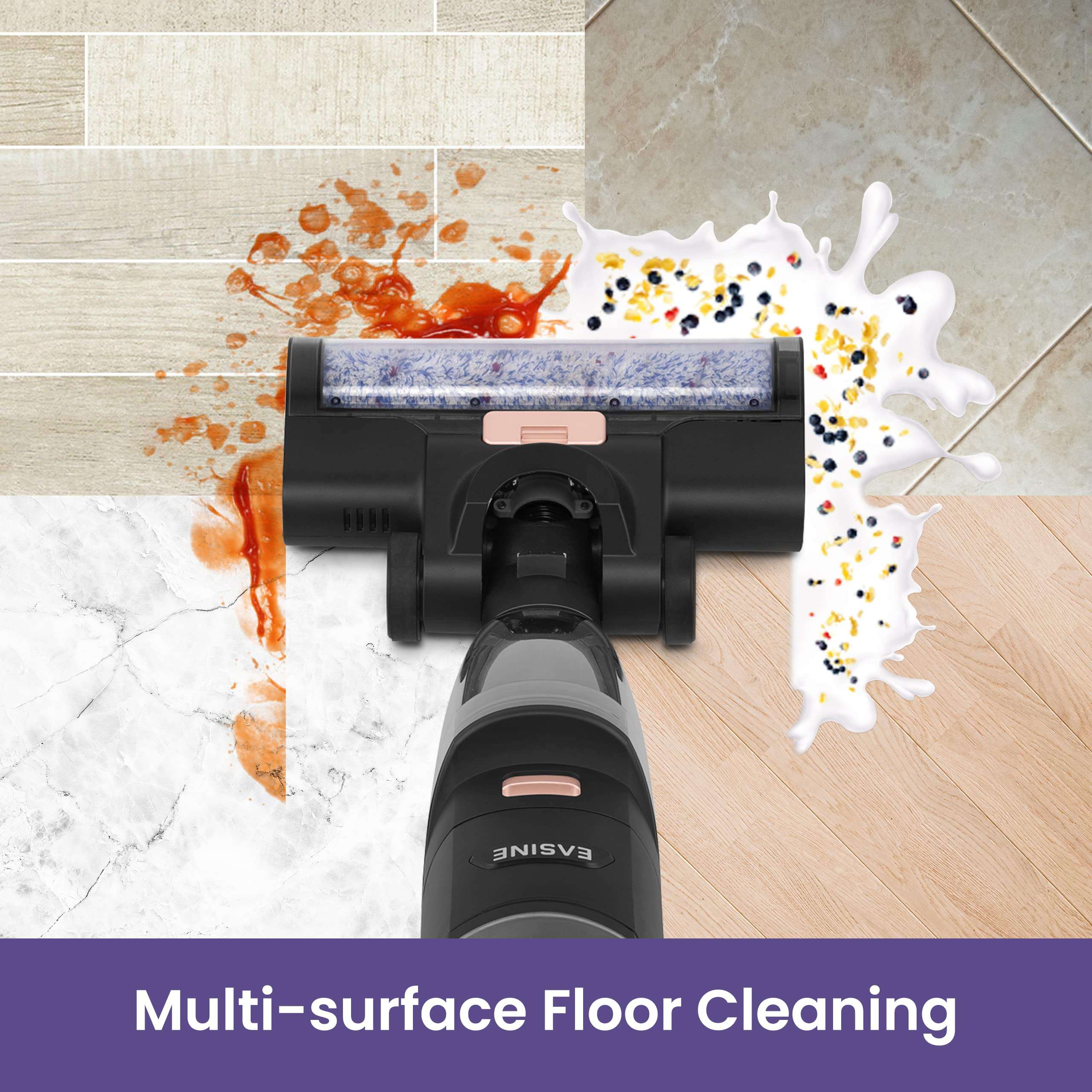 ILIFE W100 Cordless Wet Dry Vacuum Cleaner, Lightweight Hard Floors Vacuum Cleaner and Mop, One-Step Cleaning, LED Display, Long Runtime, for Carpets 4