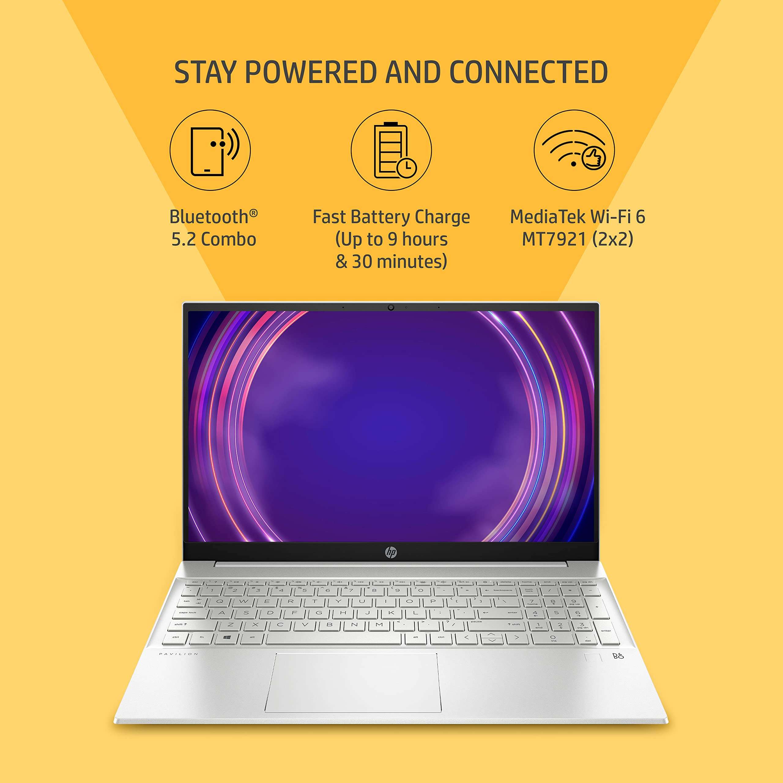 HP Pavilion laptop 15,12th Gen Intel Core i5-1240P 15.6 inch(49.6cm) FHD IPS Laptop(16GB RAM/512GB SSD/Intel Iris Xe Graphics/Win 11/MSO 2021/Backlit/Flicker Free/B&O/Alexa) 15-eg2091TU 5