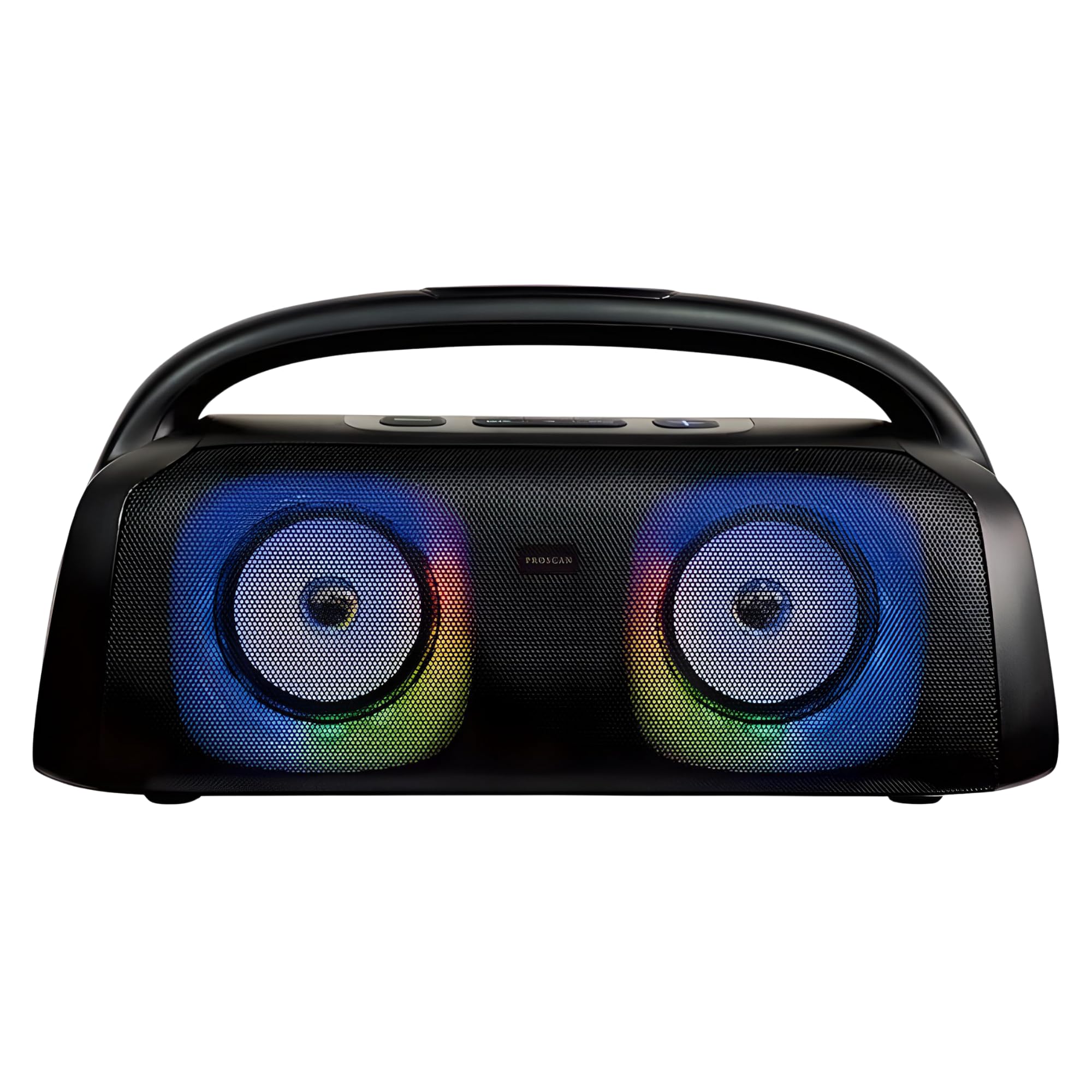 PROSCAN Portable Bluetooth Speaker, TWS LED Light Up, Portable Boombox with Blueooth 1