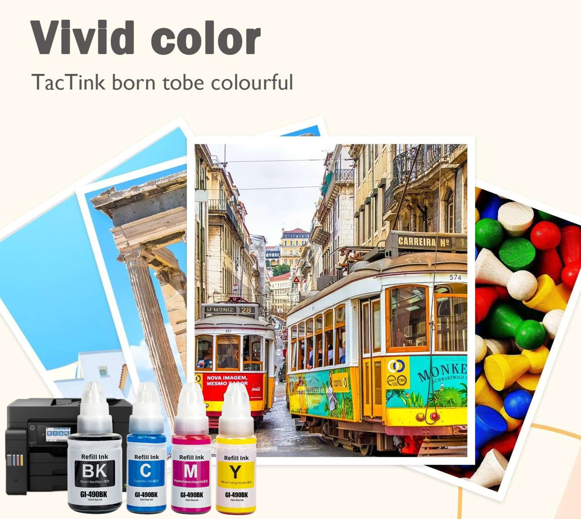 ANG Ink for canonn g2012 Refill Ink g Series Ink Compatible for g2010 Printer Ink g2000 Printer Ink Bottle B/C/Y/M (New) 5