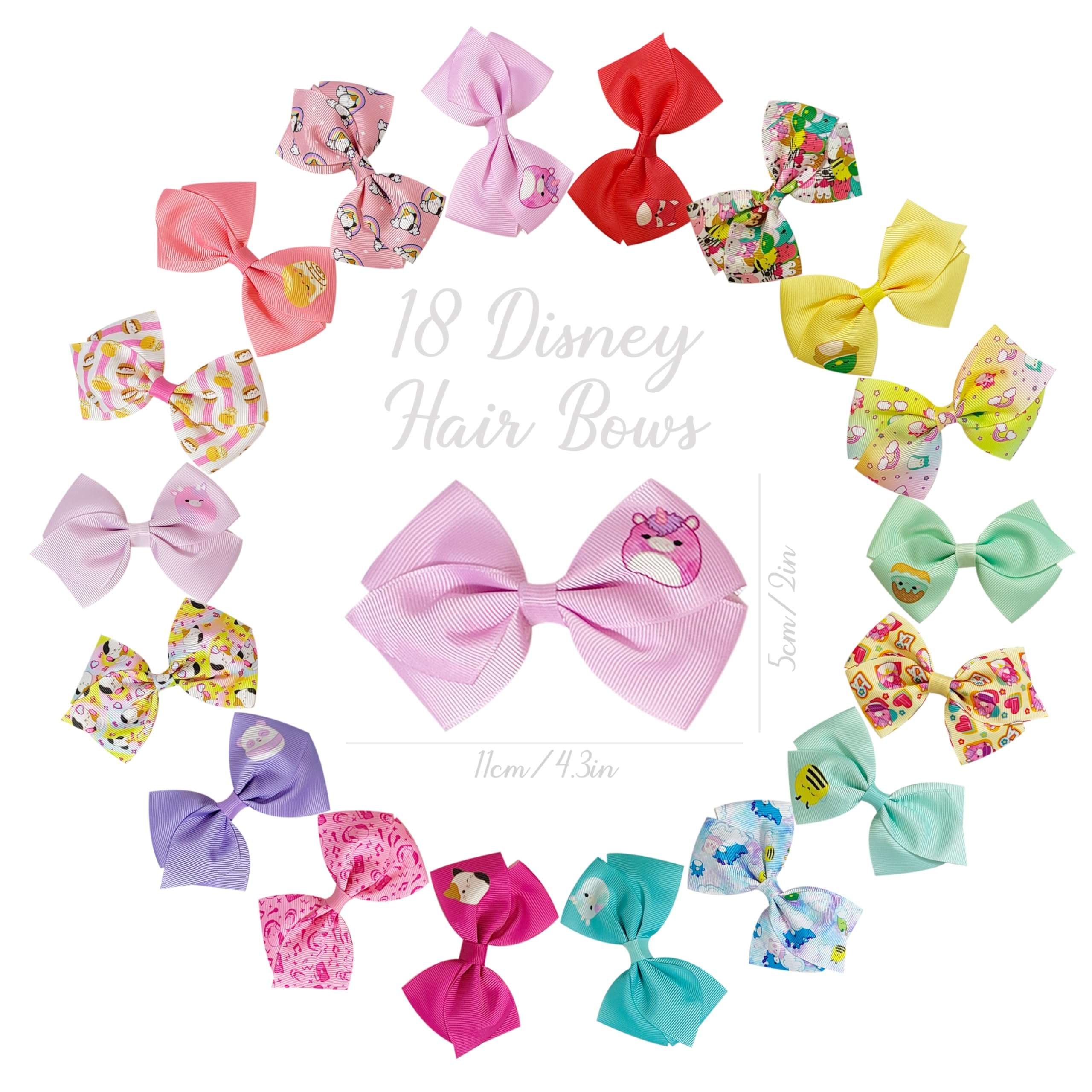 LUV HER Special Squishmallows Hair Accessories for Girls -18pc Hair Bow with Aligator Clips, Age 8+ 2