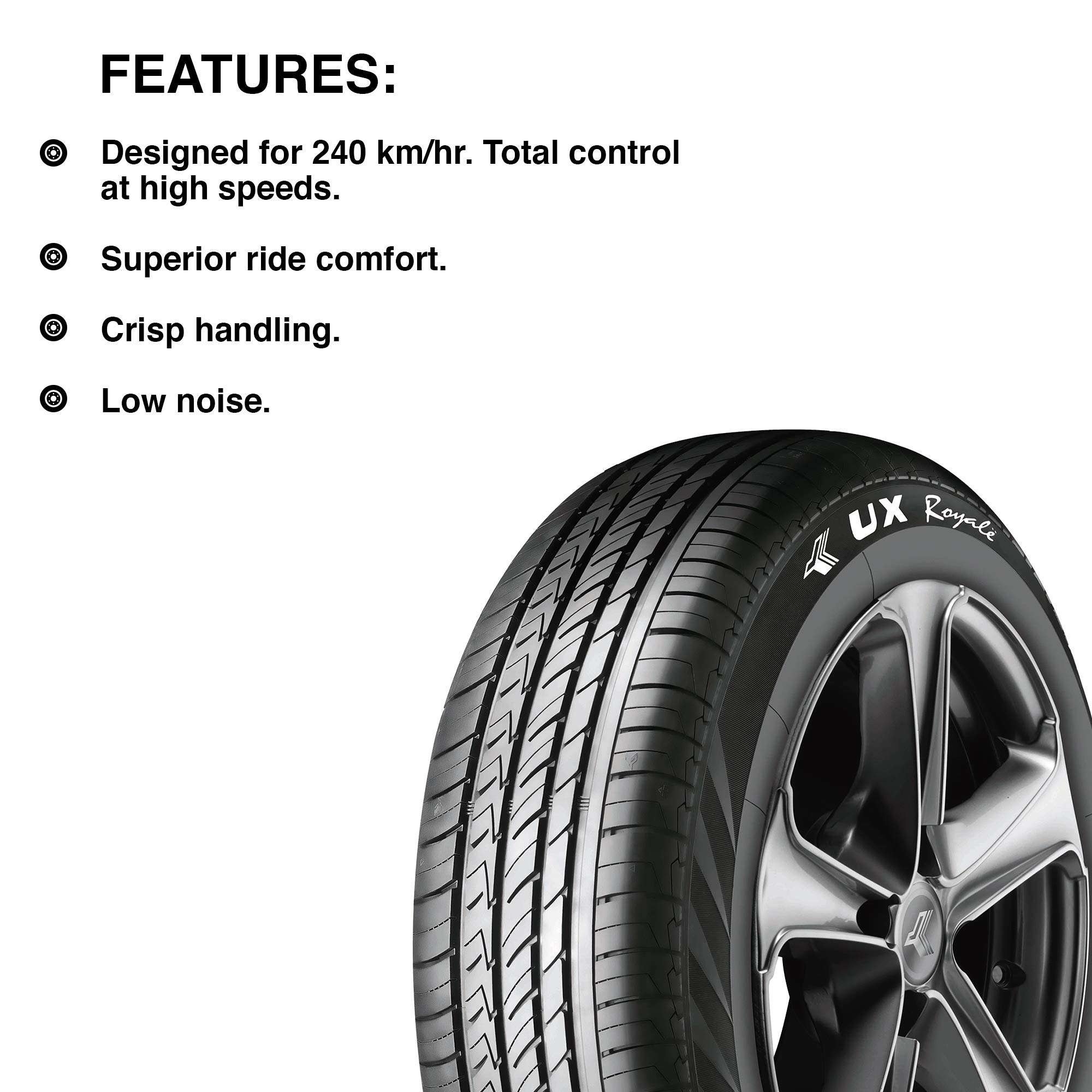 JK Tyre 195/55 R16 UX Royale Tubeless Car Tyre 5