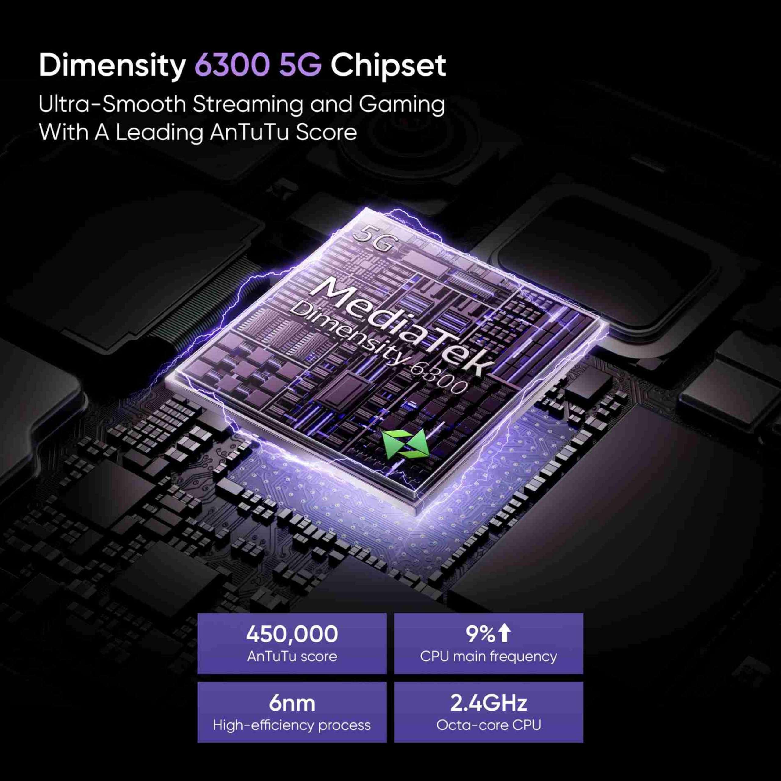 realme 13 5G (Dark Purple, 8GB RAM, 128GB Storage) | Expandable Upto 2TB | Up to 18GB Dynamic RAM | 50MP AI Dual Camera | 6.72" AMOLED Display | 45W Ultra Charging DAK | Dimensity 6300 Processor 3