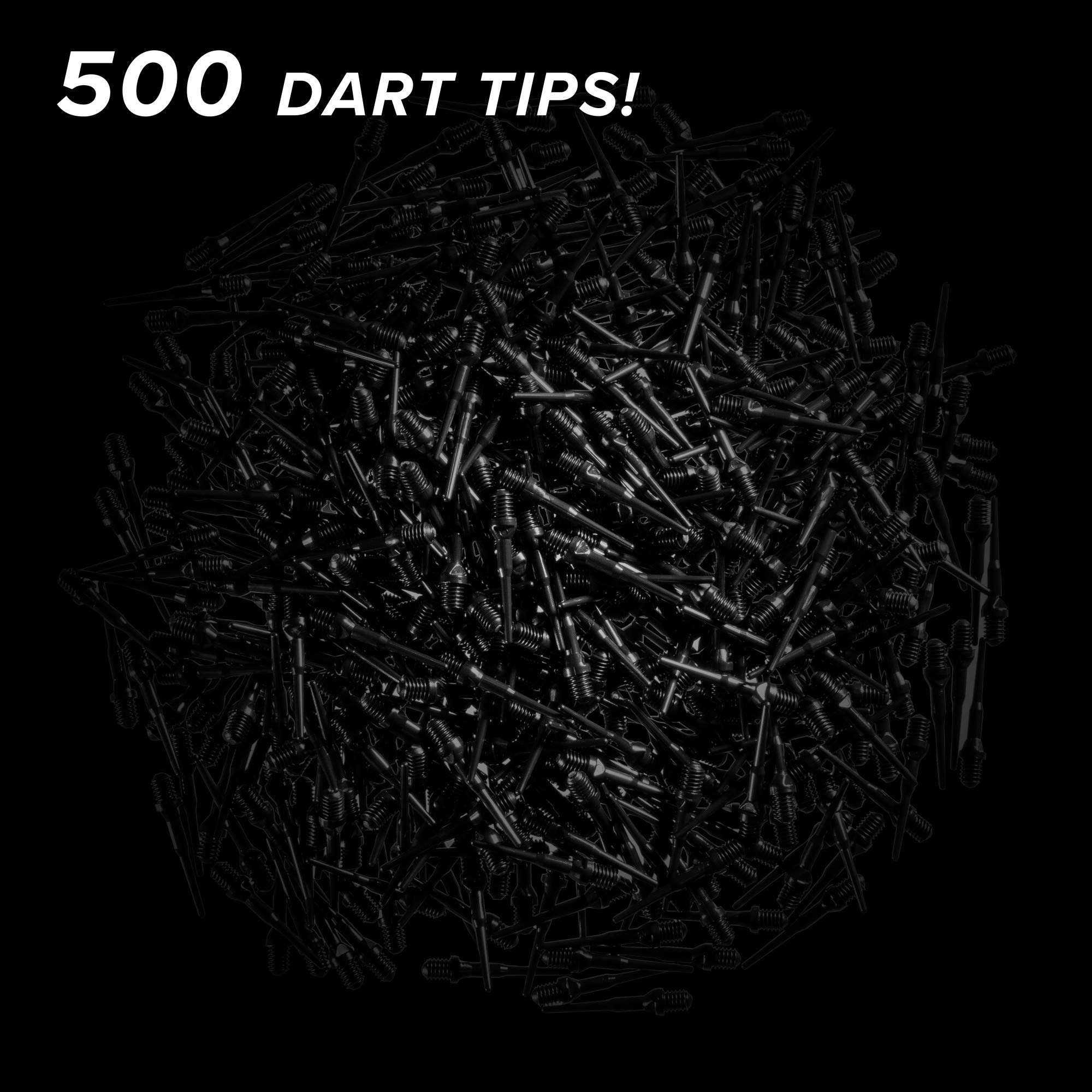 Viper Dart Accessory: Tufflex II 2BA Thread Soft Tip Dart Points, Black, 500 Pack 3