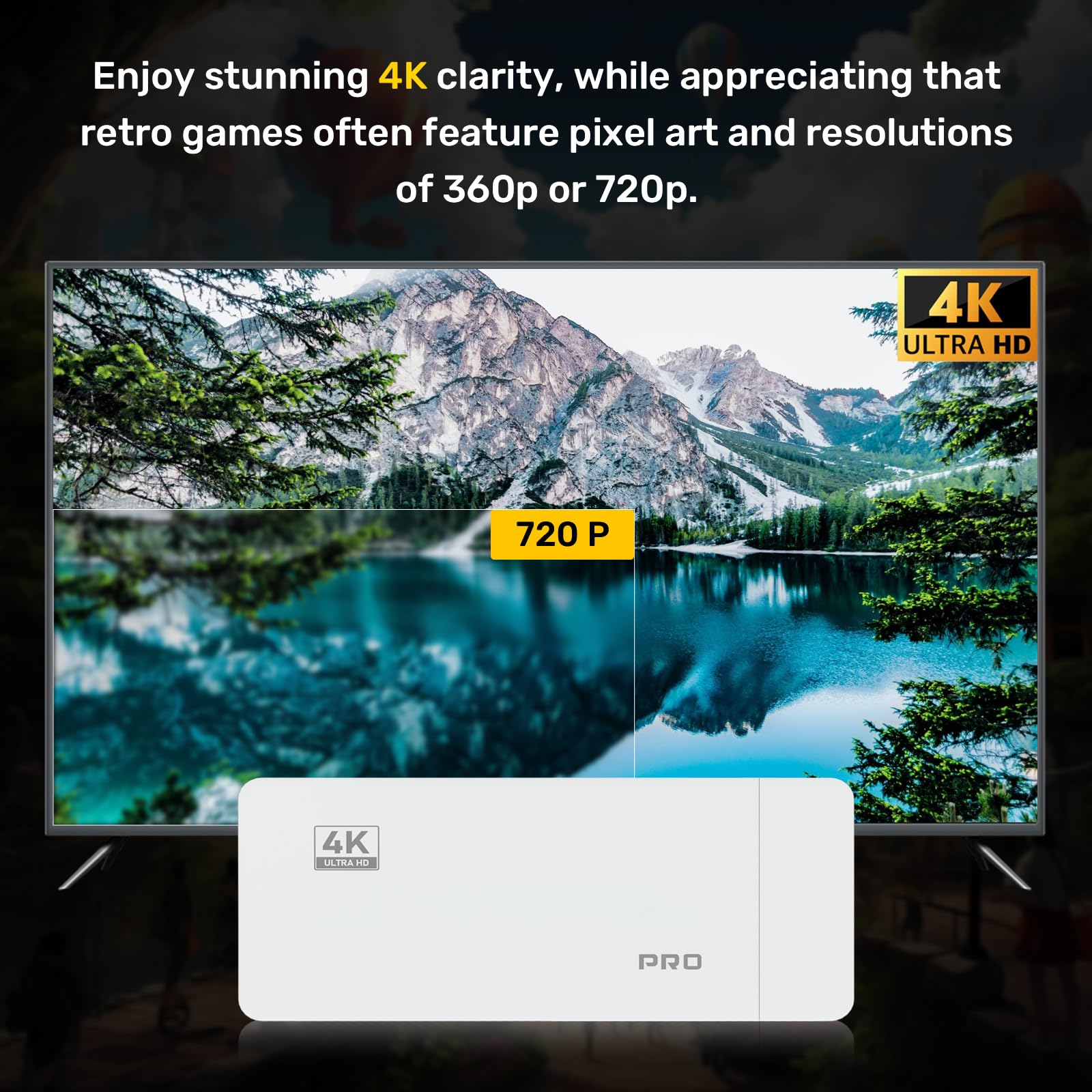 Retro Game Console Stick with Built in 30,000 Games, 4K HD Video Game Console Stick, Wireless Retro Game Console Retro Gaming Stick, Emulator Console Plug and Play Games for TV 6