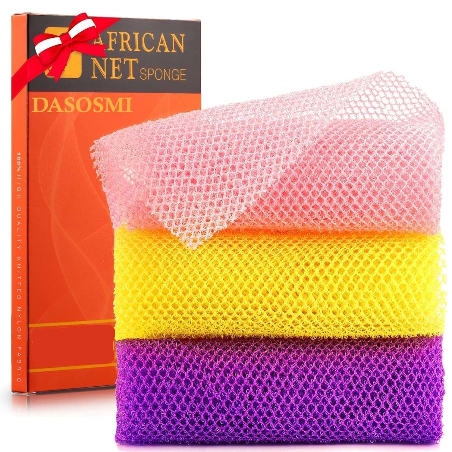 ZPCCOT 2 Pcs African Net Bath Sponge | Long Loofah Body Scrubber & Exfoliating Towel | Shower Sponge for Men & Women | Bathing Scrubber for Deep Cleaning, Skin Polishing & Smooth Skin 1