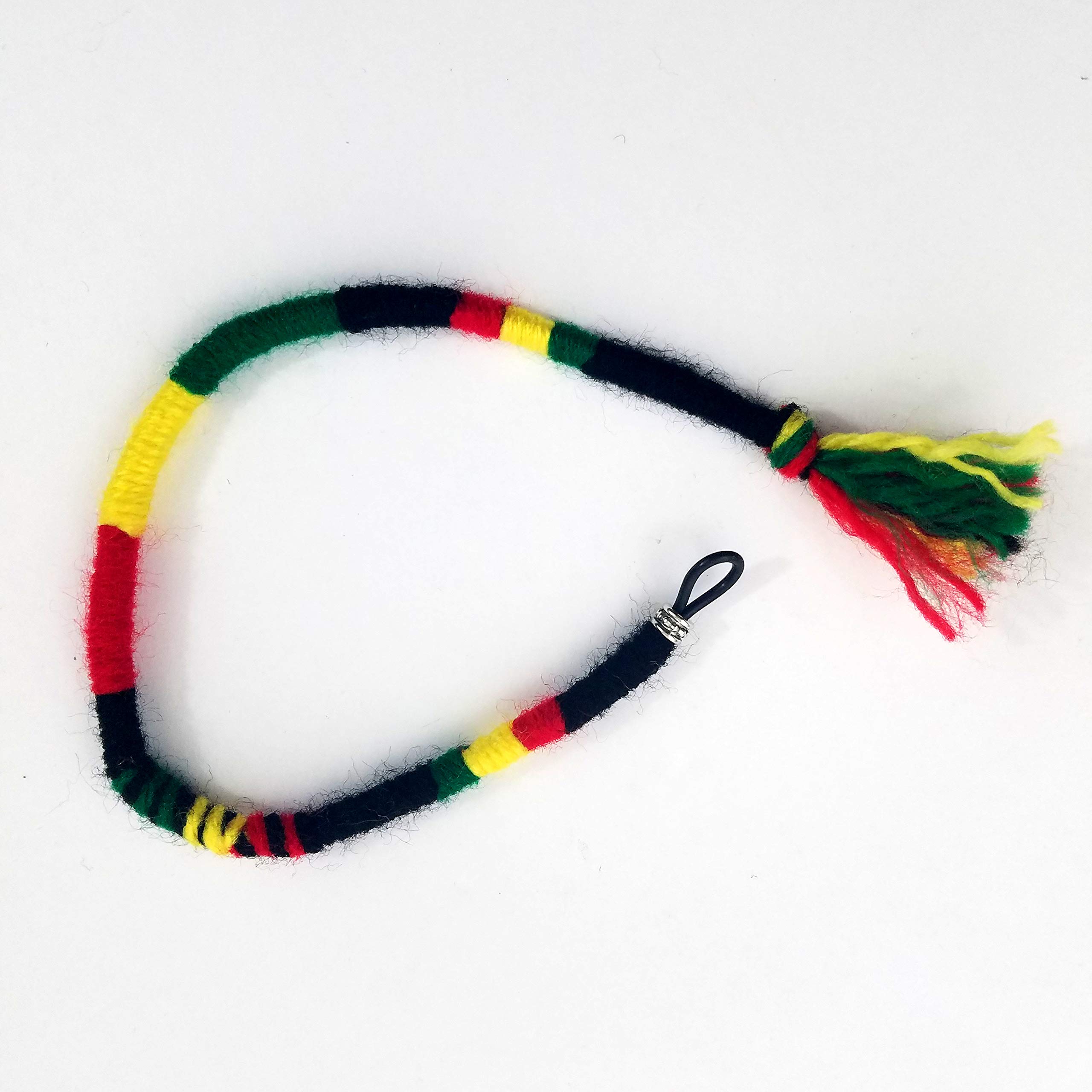 Rasta Colors Red, Yellow, Green, Black - Hippie Hair Extension, Qty: 1 Dreadlocks Accessory, Dread Wrap, Hair Fall, Hair Wrap, Colorful Accessories for Dreads, Braids, Curls 6