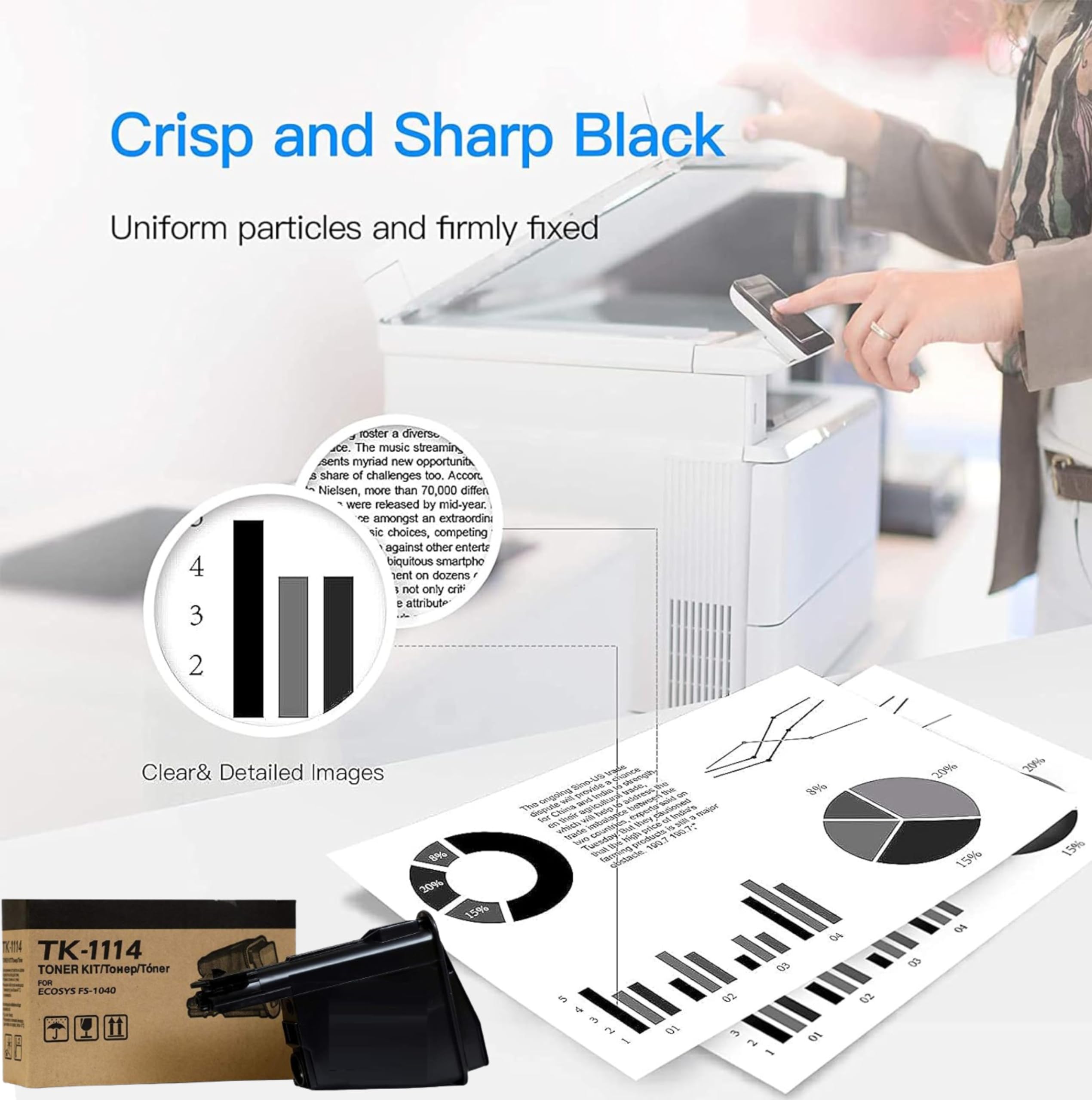 ANG TK 1114 Toner Cartridge Single-Color Compatible for Kyocera Ecosys FS-1020MFP, FS-1025MFP, FS-1040, FS-1060DN, FS-1120MFP, FS-1125MFP (Pack of 2 Black) 4