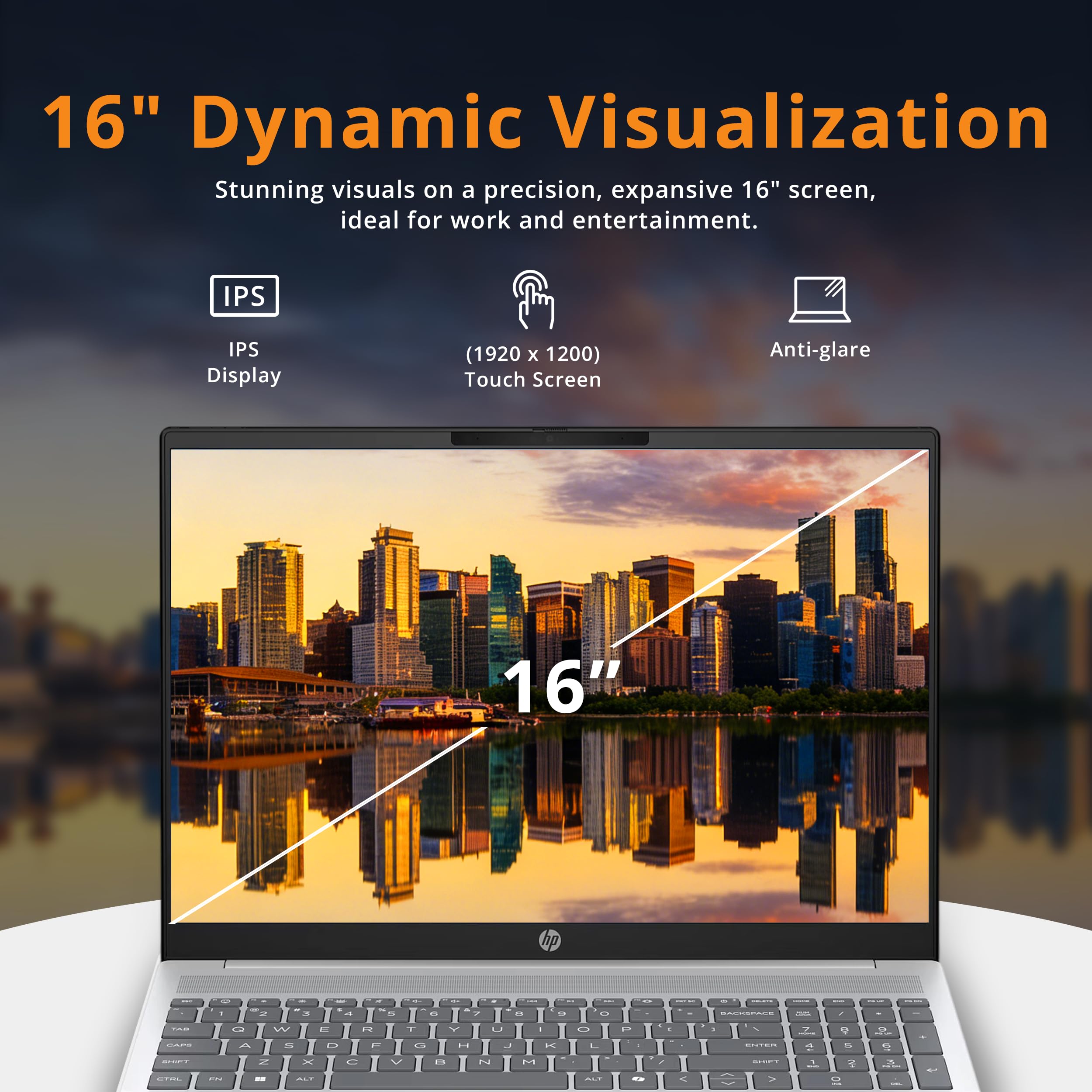 HP OmniBook 5 16" Touchscreen Laptop, Intel Core Ultra 5 225U, 16GB RAM, 672GB Storage (512GB SSD+160GB Docking Station Set), Intel UHD Graphics, Numeric Keypad, FHD Camera, Wi-Fi 6, Win 11, Silver 6