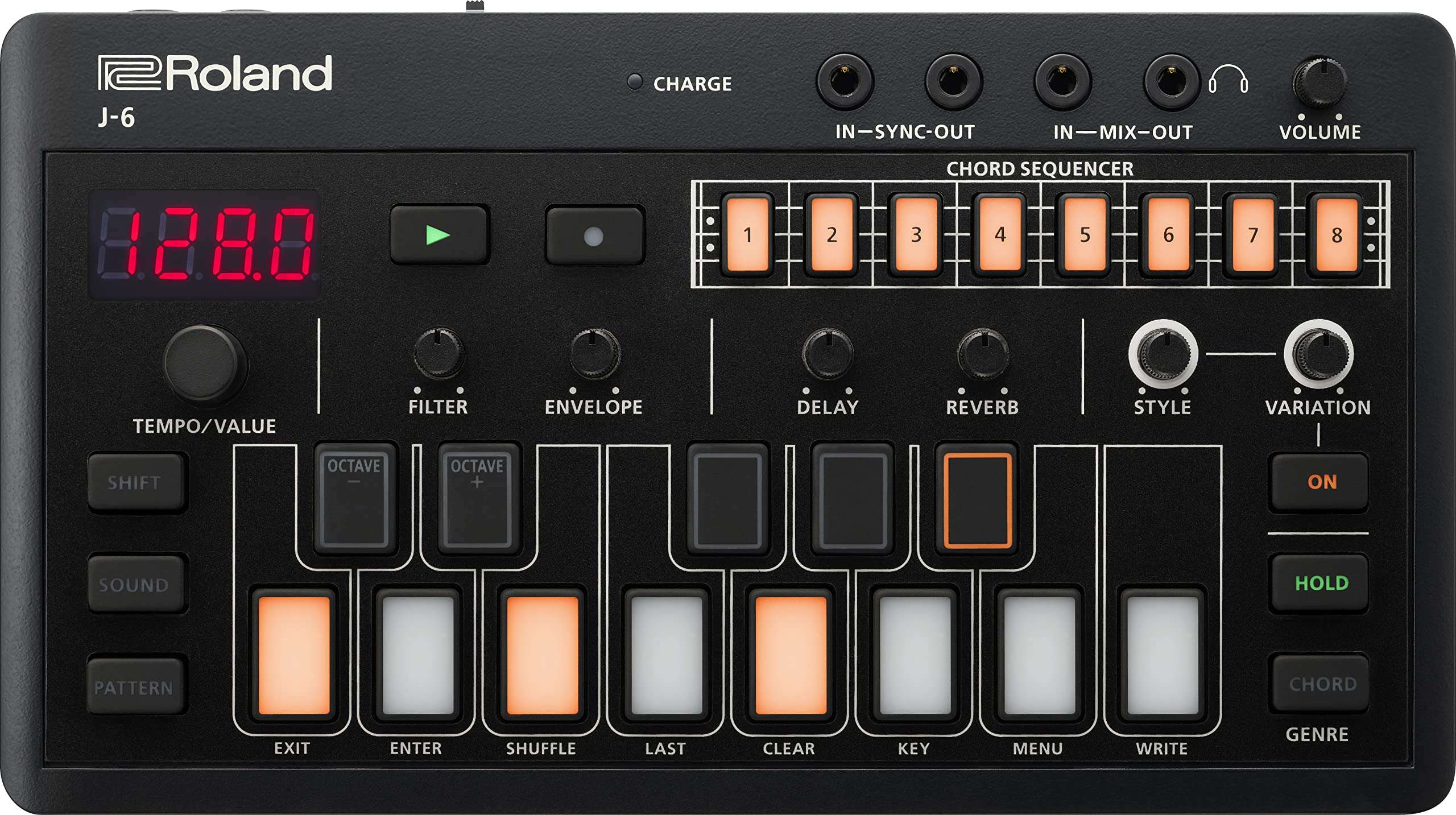 Roland AIRA Compact J-6 Portable Song Creation Machine with Professional Sound and Features | JUNO-60 Synth Engine & Presets | Chord Sequencer | Effects 3