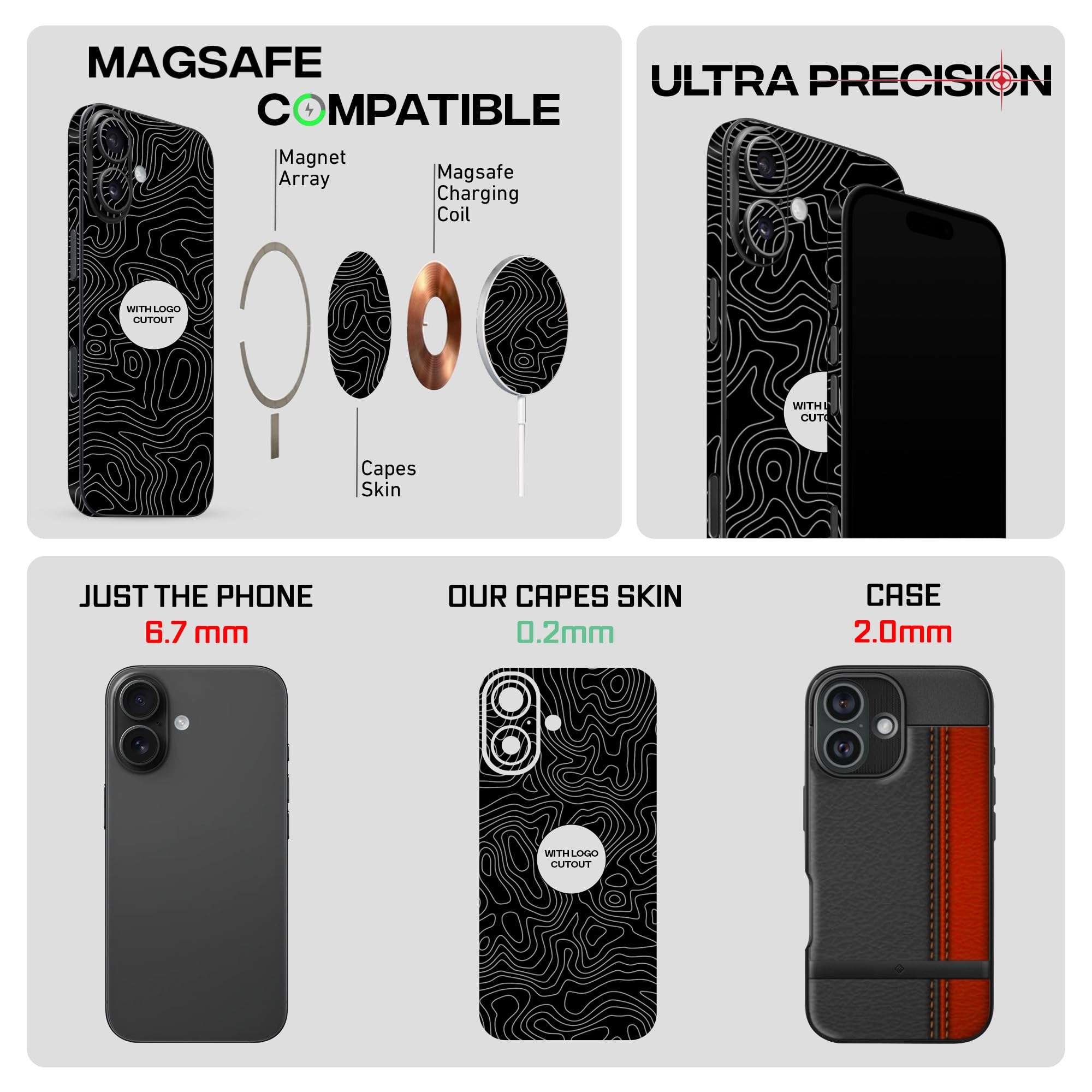 Capes India Mobile Phone Skins Compatible with Apple iPhone 16 | Not a Cover/Case | Protective Film Vinyl Sticker (Galaxy, Full Body Skin) 4