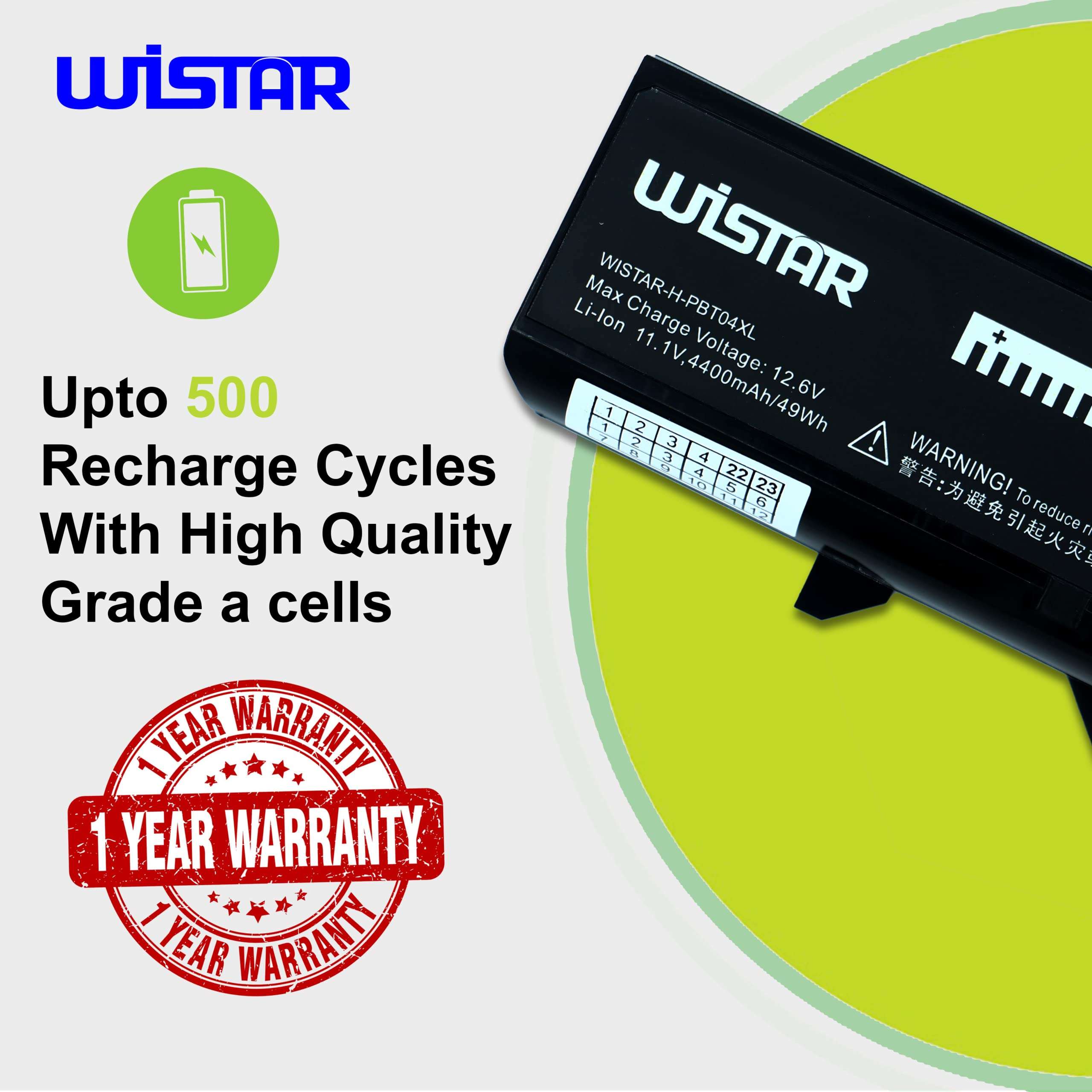 WISTAR Battery for Lenovo V570 G560 B570 IdeaPad Z470 Z560 Z565 Z570 Z575 L09S6Y02 L09M6Y02 L09L6Y02 G460 G565 V360 L09C6Y02 L10P6Y22 L10C6Y02 57Y6454 [6 Cells/4400mAh 3