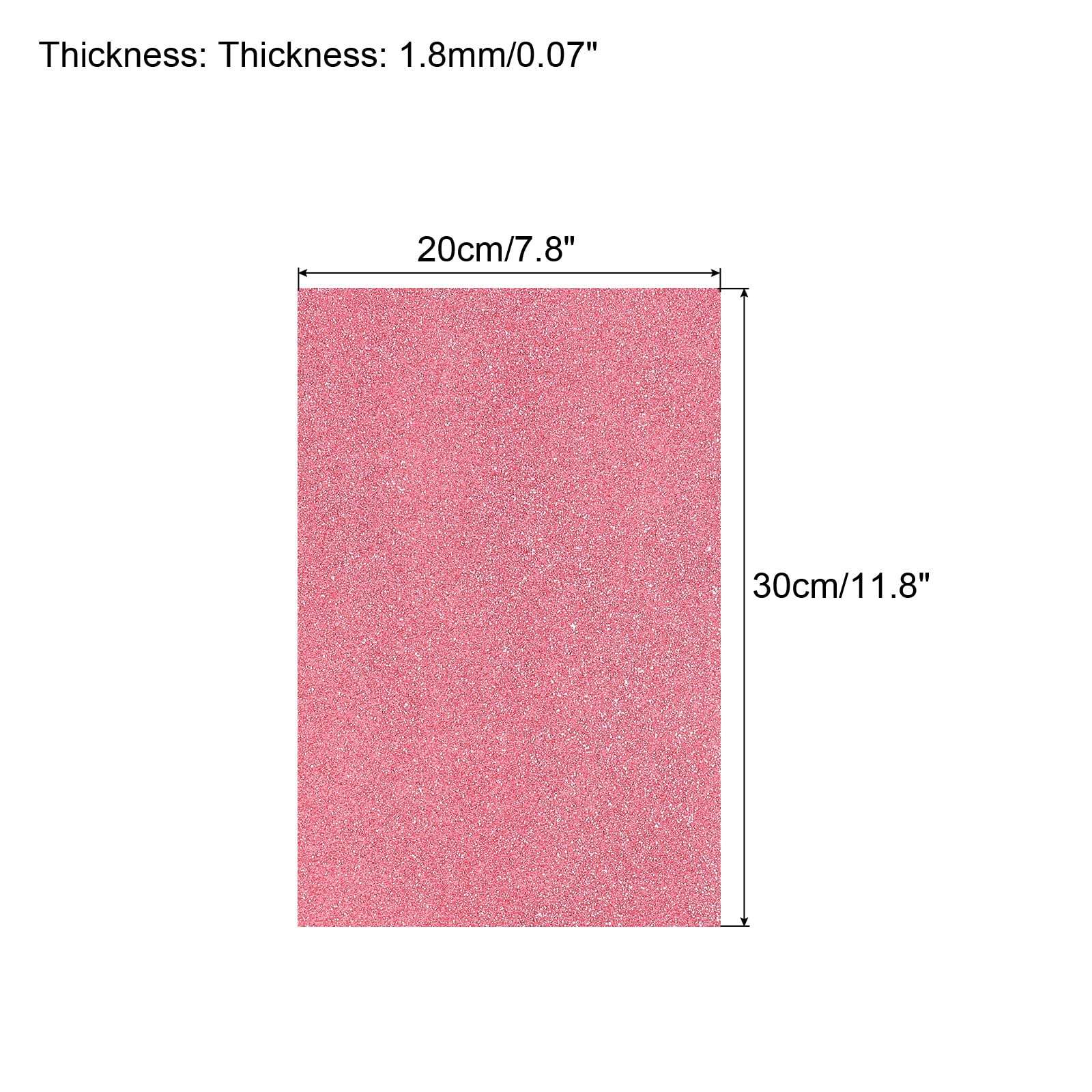 PATIKIL Glitter EVA Foam Sheets Soft Paper Non-Adhesive 11.8 x 7.8 Inch Pink for DIY Projects Pack of 5 3