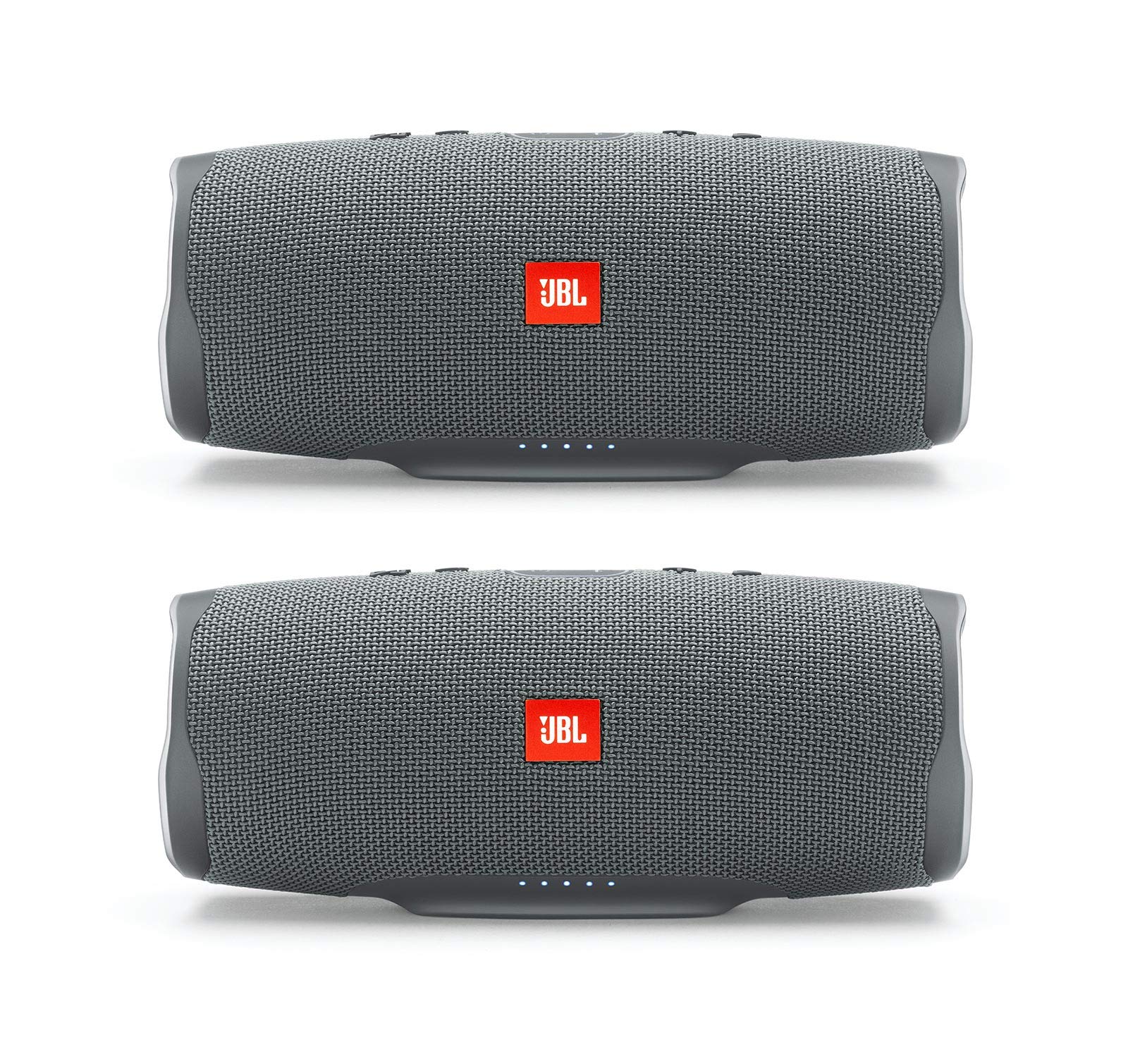 JBL Charge 4 Portable Waterproof Wireless Bluetooth Speaker Bundle - (Pair) Gray 1