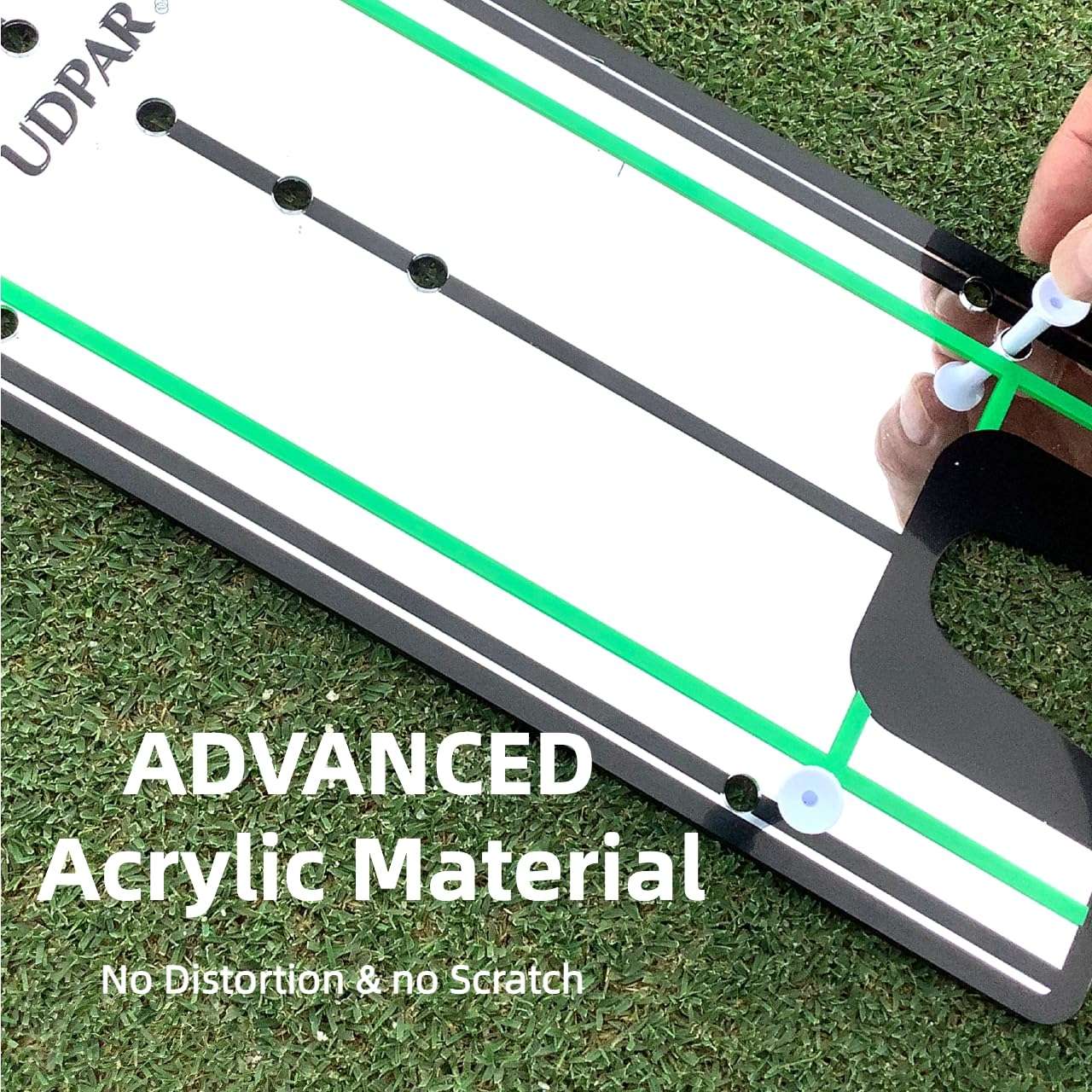 UDPARSCO Golf Putting Alignment Mirror, Portable Golf Training Aid, Putting Golf Training Equipment, Putting Trainer, Size 12 x 6 Inches 3