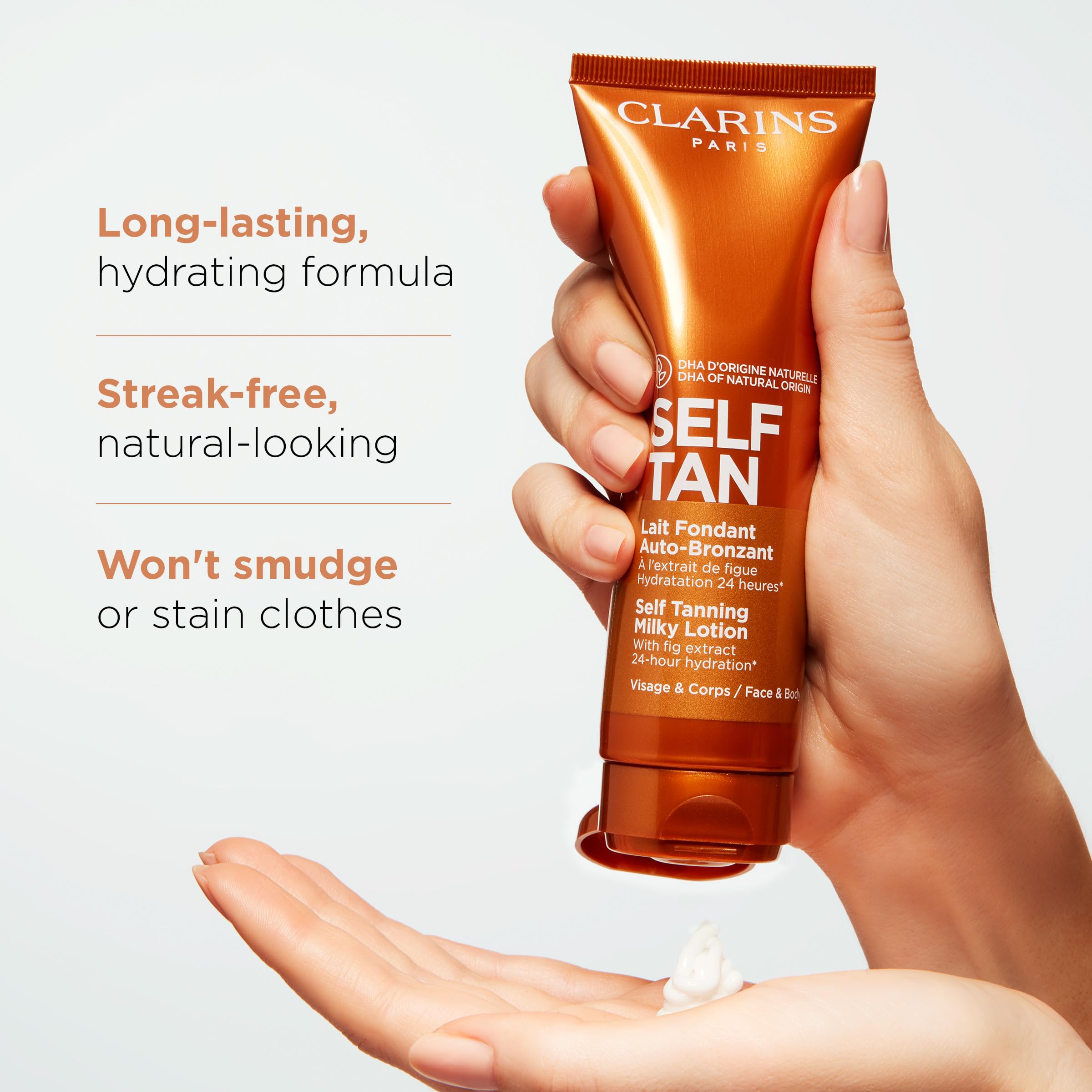 Clarins Self Tanning Milky Lotion and Exfoliating Body Scrub for Smooth Skin Bundle | Self Tanner for Face and Body | Buildable Tan | Softening and Smoothing Body Scrub | All Skin Types 5