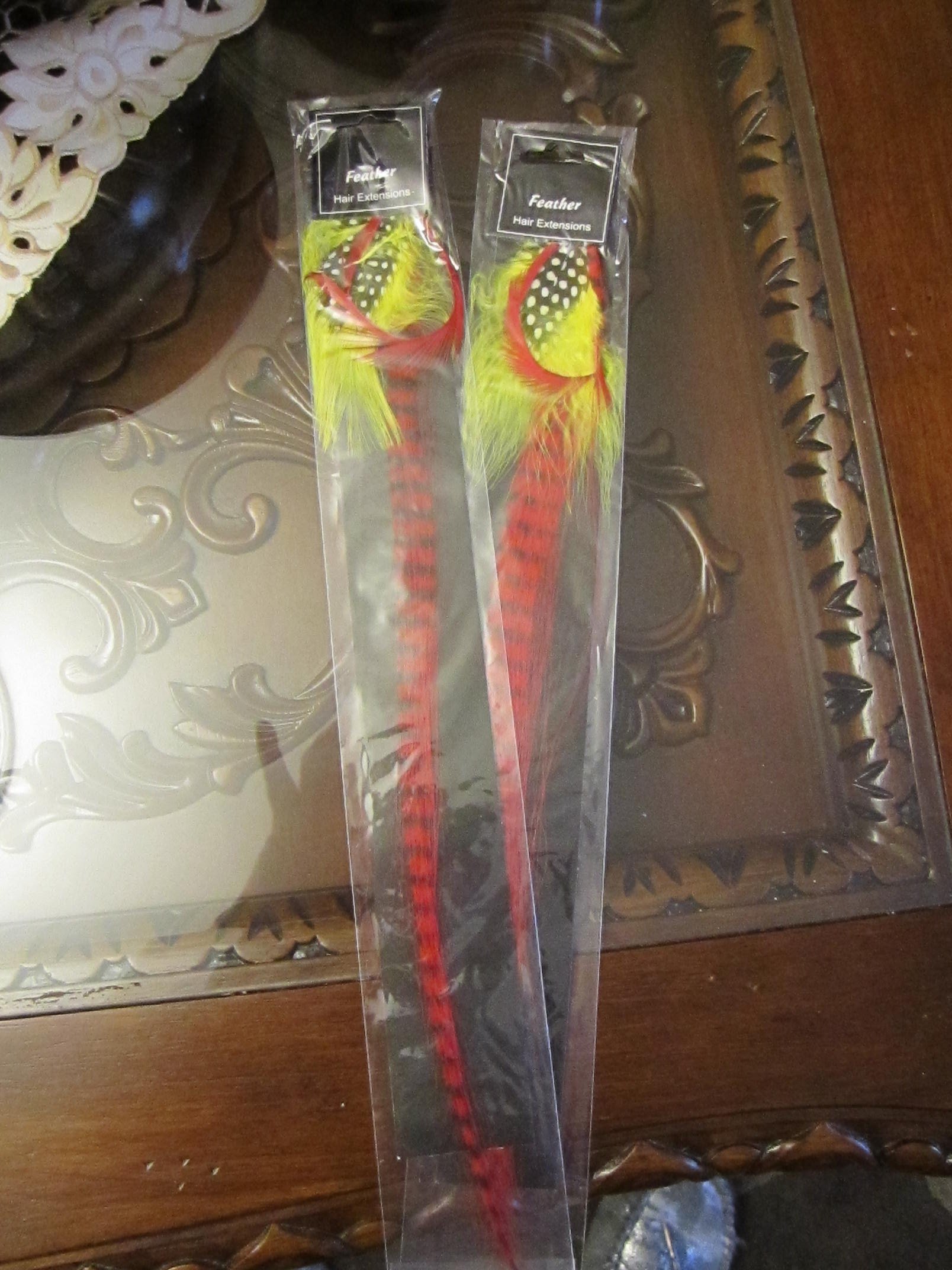 Feather Hair Extensions Clip-in-synthetic Hair Extensions (Assorted Colors) 3