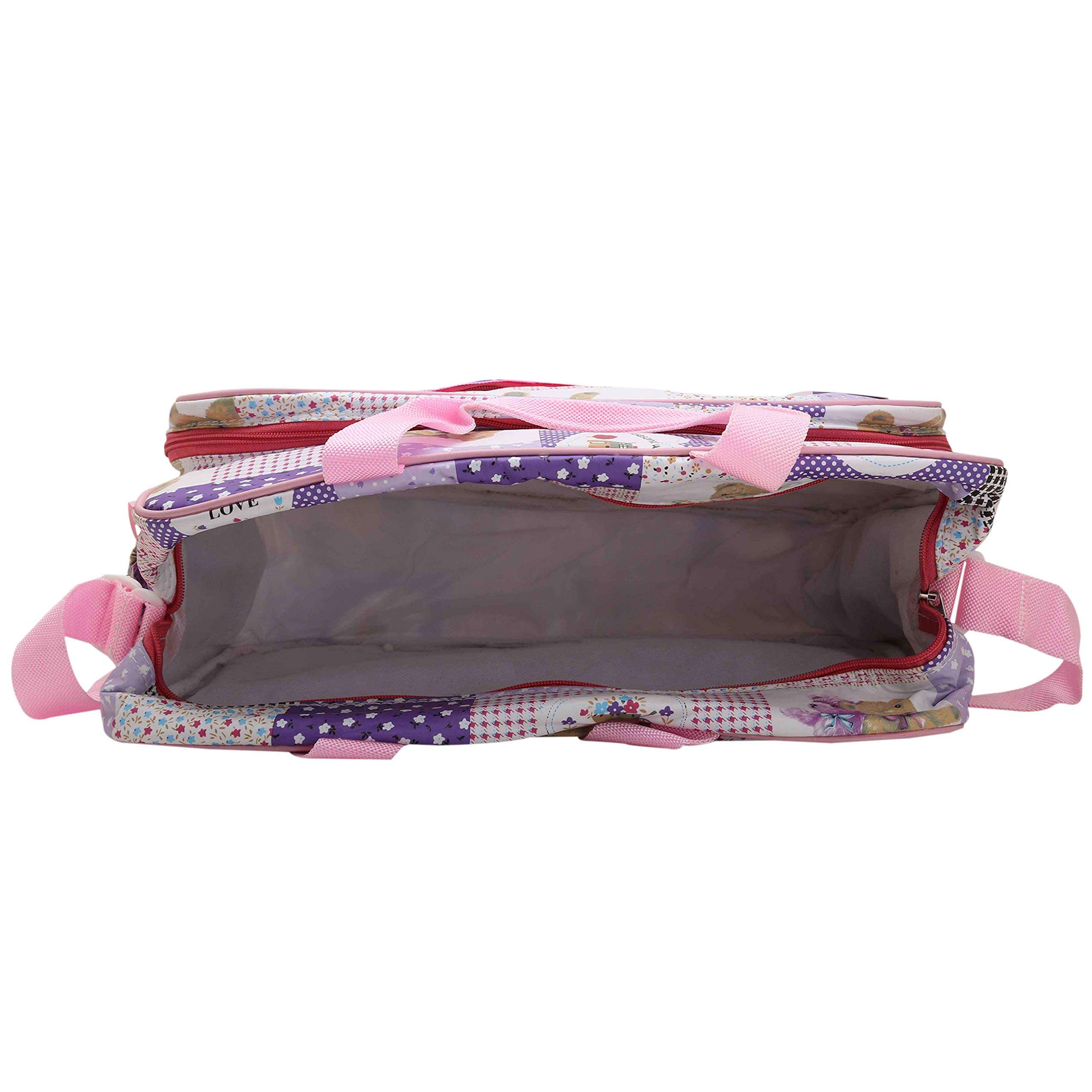 Indi Bargain Nappy Diaper Bag Mom Mother Bag Multipurpose Multi Compartment (Pink) 6