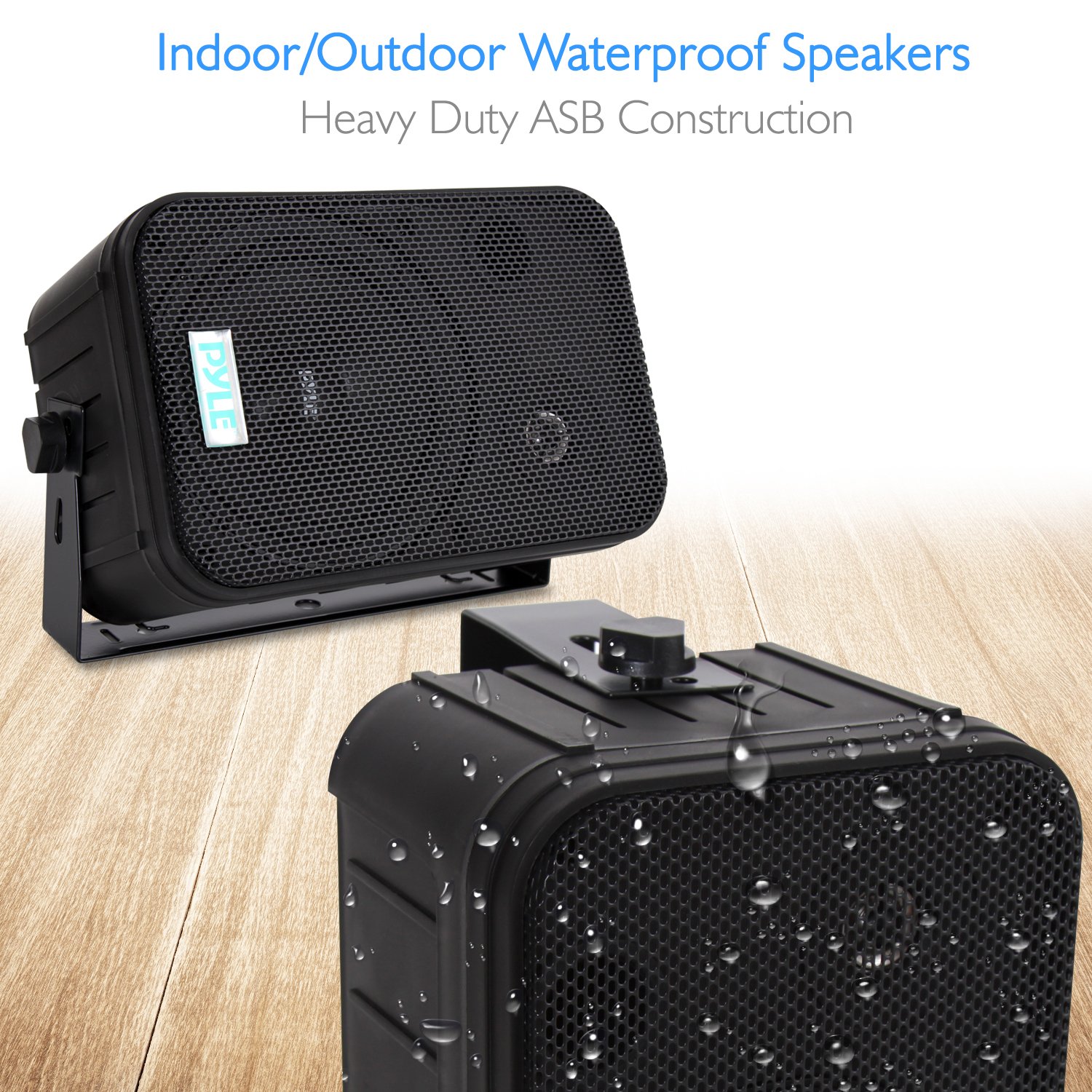 6.5'' Indoor/Outdoor Waterproof Speakers (Black) 5