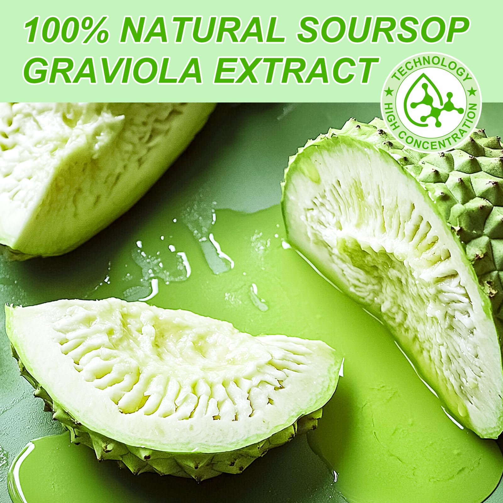 Soursop Graviola Liquid Drop for Cell Support & Regeneration, Immune Boost and Sleep, Organic Soursop Extract-Sugar Free, Non-GMO, Vegan, Gluten-Free-2 Fl Oz/60 ML 6