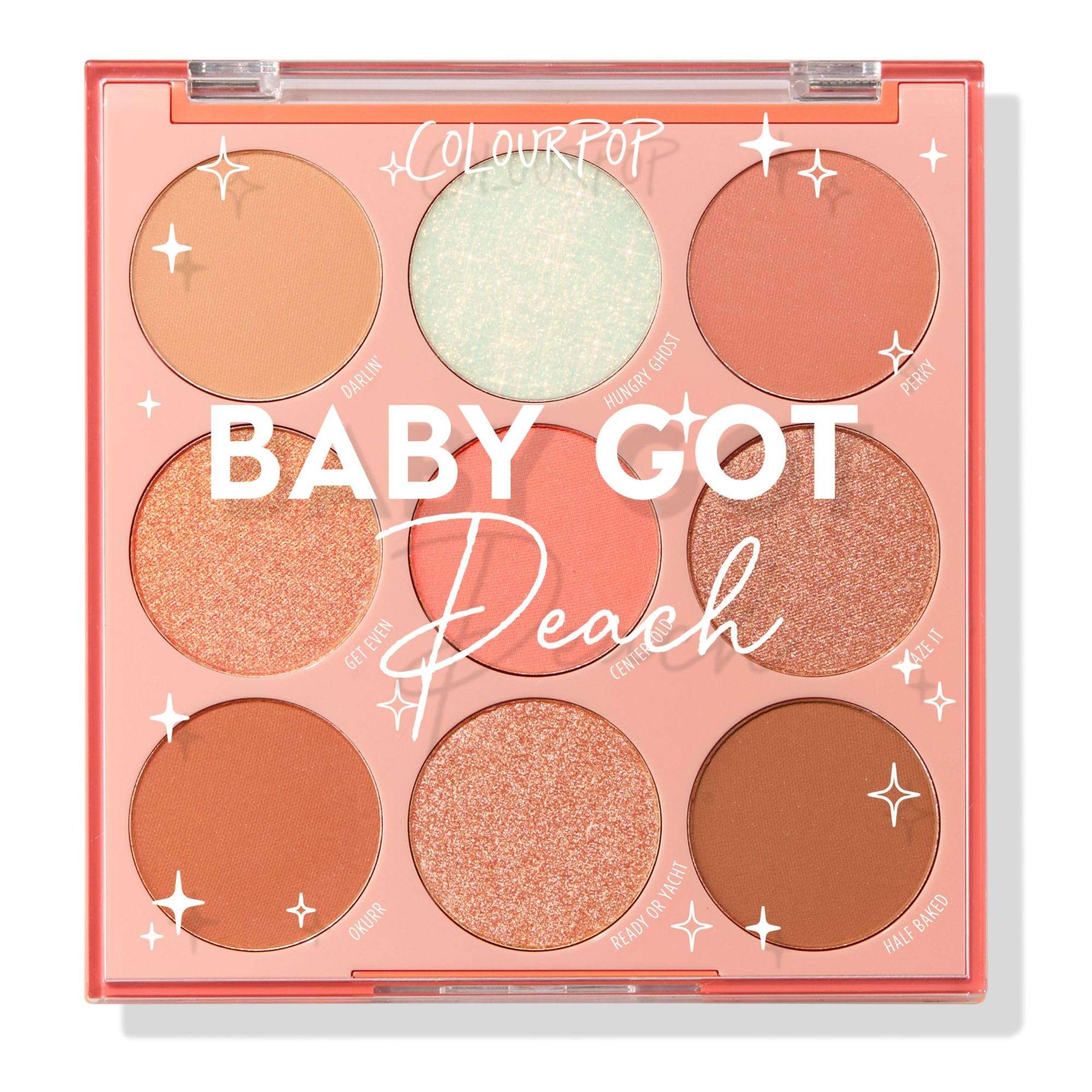 ColourPop Baby Got Peach Eyeshadow Palette - Orange & Coral Shadows with Metallic, Matte and Glitter Finishes - High-Pigment Eye Makeup with a Long-Wearing Formula (0.3 oz) 1