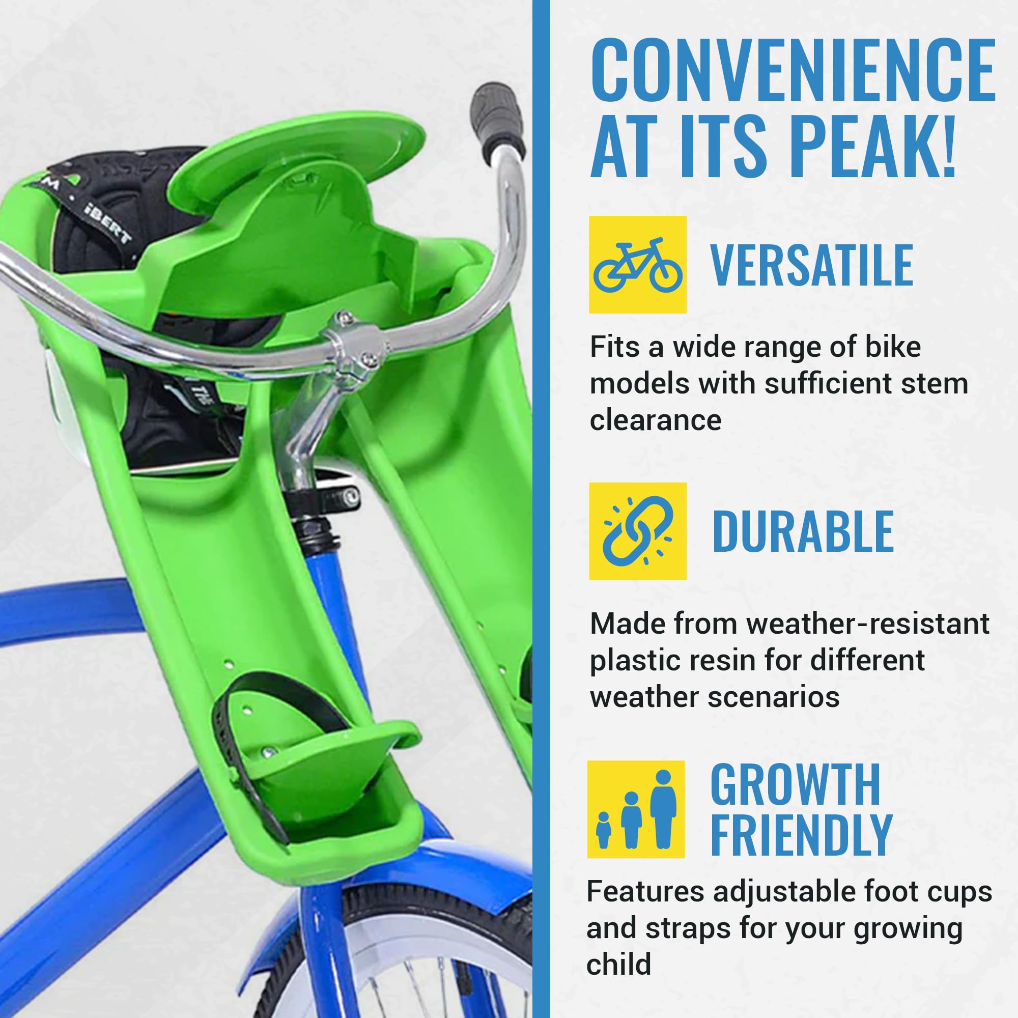 iBert Child Bicycle Safe-T-Seat, Green 3