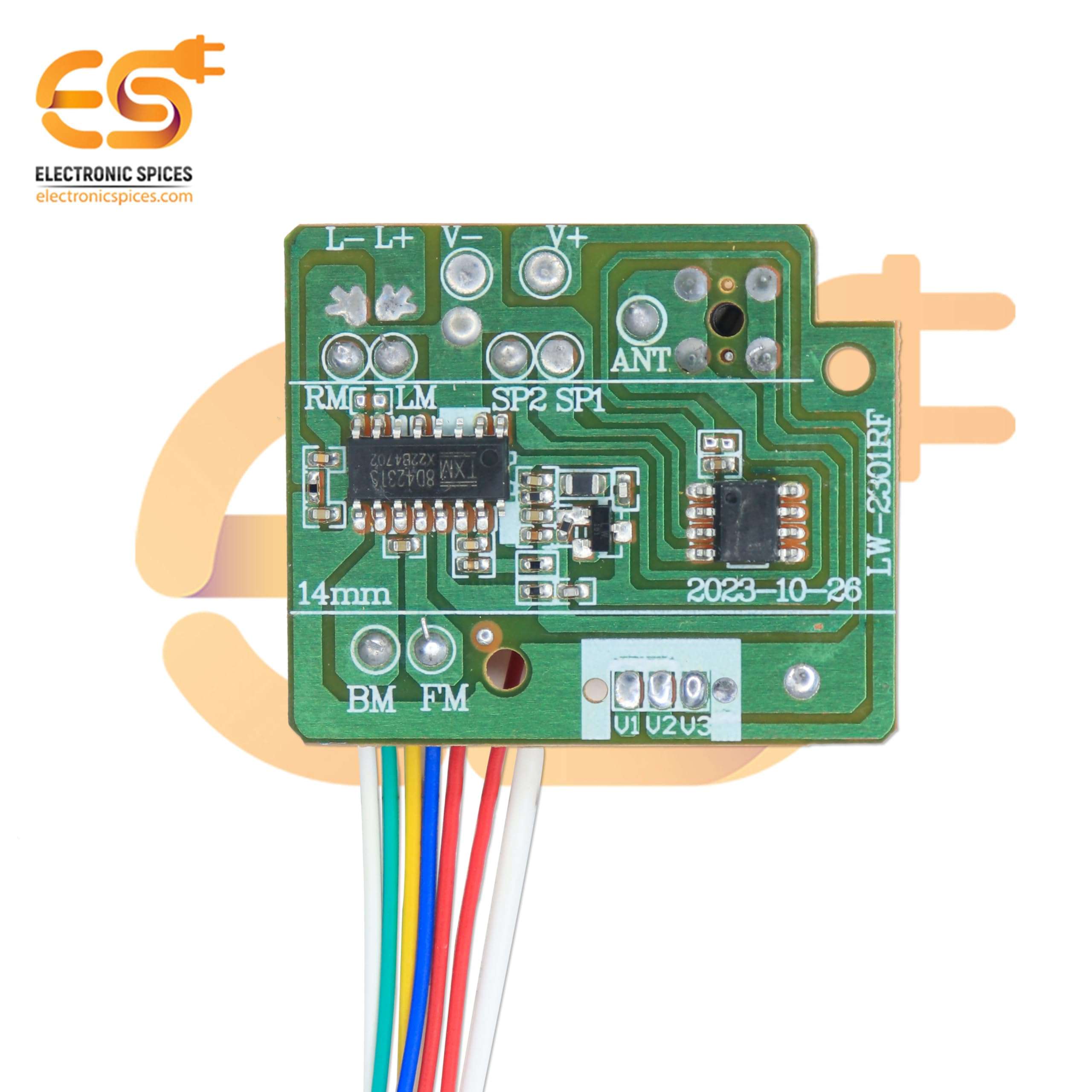 Electronic Spices 27MHz 4CH RC Car Remote Control Circuit PCB Transmitter and Receiver Board with Antenna 5