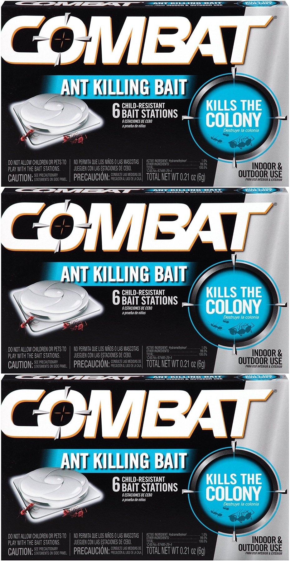 Combat Ant Killing Bait Stations, 6 Count (3 Pack) 1