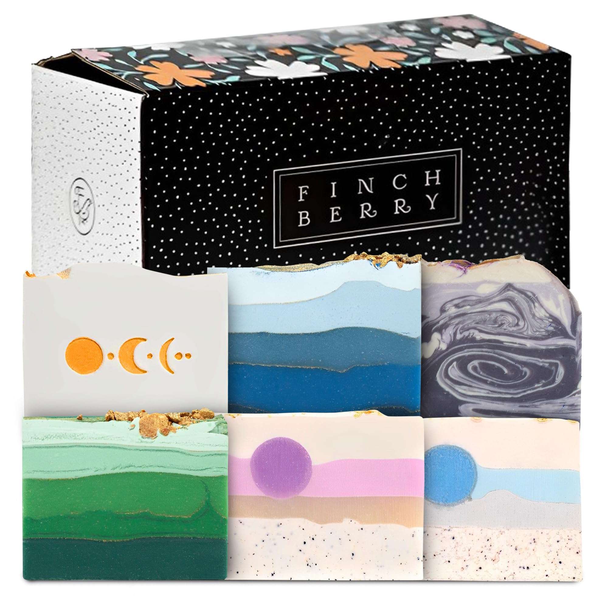 FinchBerry Relaxation Soap Bar Set – Natural Face & Body Care Collection with Handmade Soaps – Made with Organic Olive Oil, Coconut Oil, and Shea Butter – Ideal Gift Pack of 6 (4.5 oz Each) 3