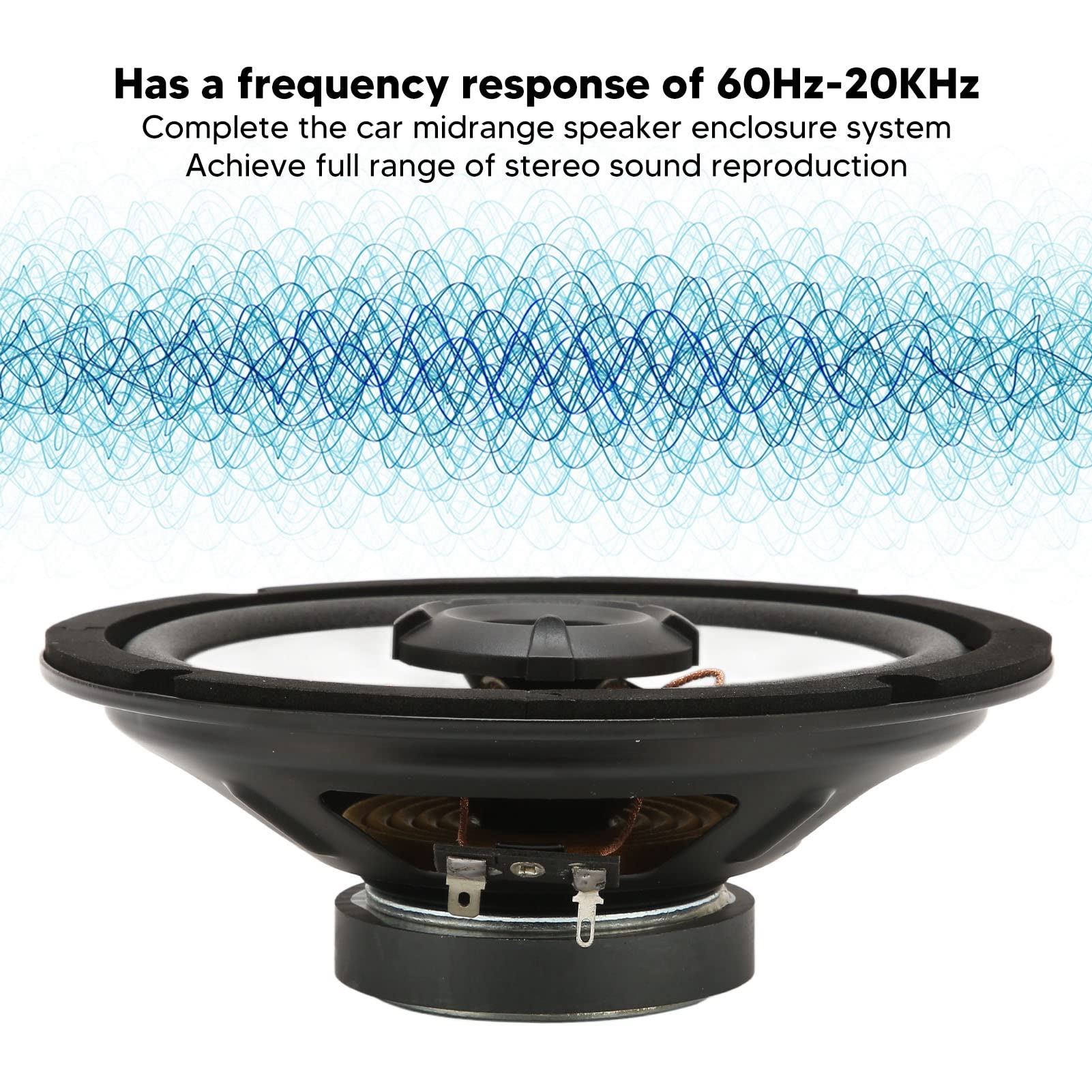 Car Door Speaker, 6 Inch 500W Car Stereo Coaxial Speaker, Midrange External Magnetic Coaxial Speaker Fit for Vehicle Truck, Maximum 4 Ohms 6