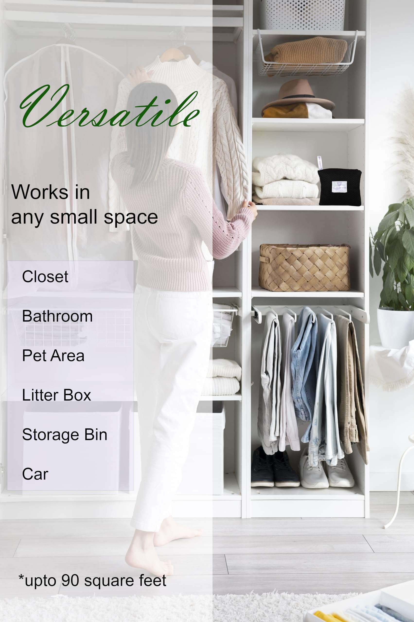 CLOUDTAB Natural Activated Charcoal Air Purifier Odor and Moisture Absorber Dehumidifier & Air Purifier For Car,Home,Wardrobe,Kitchen (100) 6