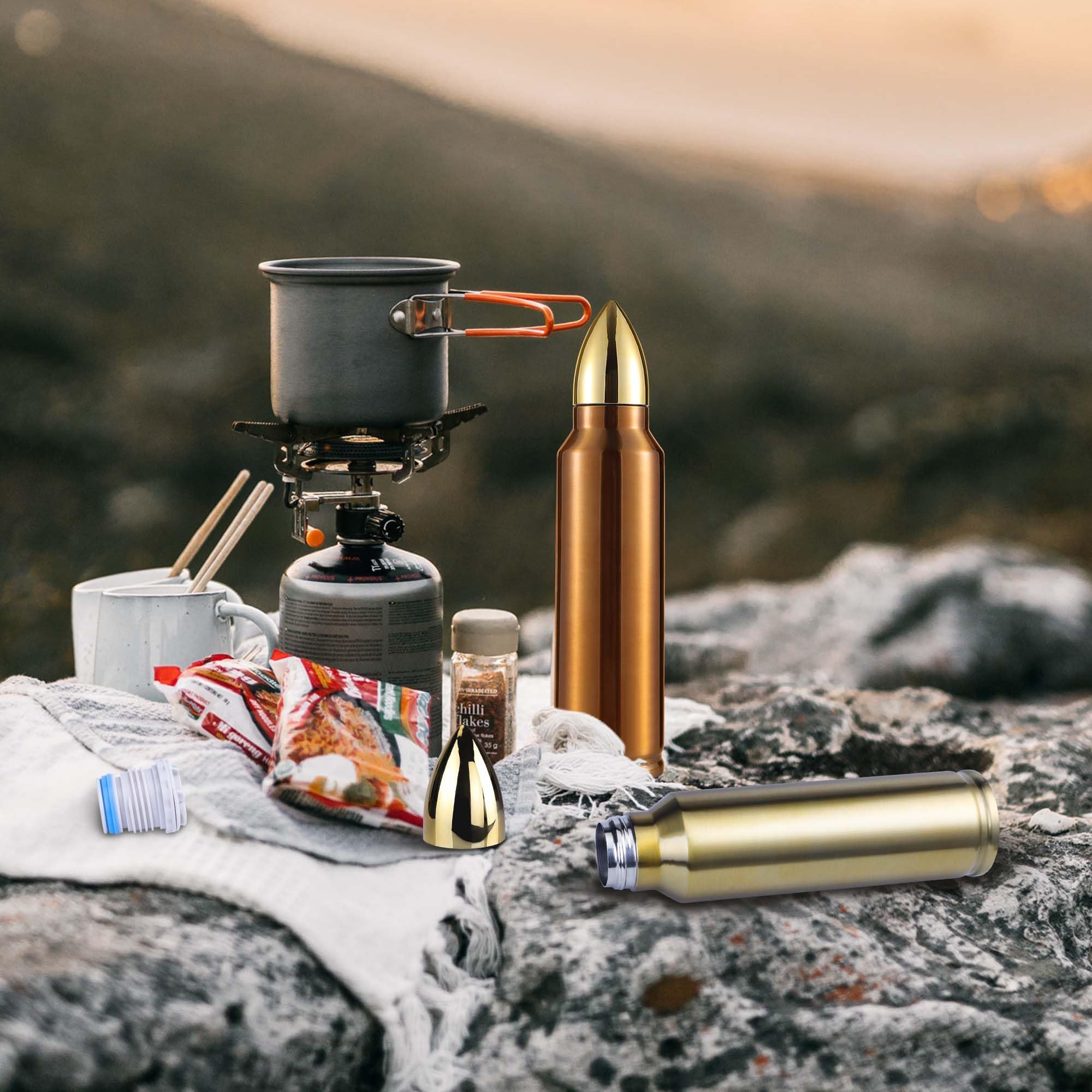 Goetland 304 Stainless Steel 34 oz 1L Bullet Tumbler Water Bottle Vacuum Insulated Cup Travel Mug Flasks No logo Dark Copper 5