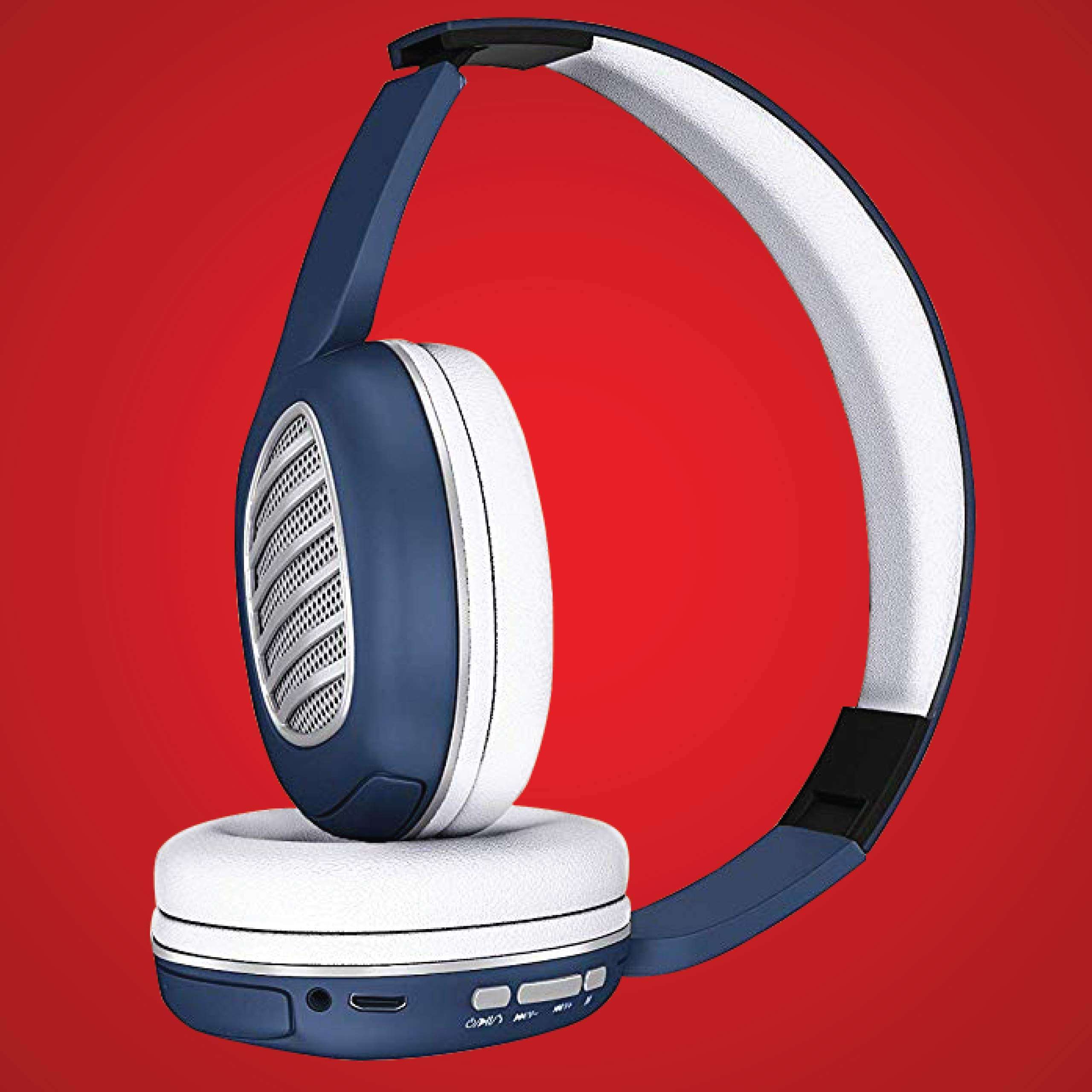 iBall Decibel BT01 Smart Headphone with Alexa Enabled – Blue, White and Silver 4