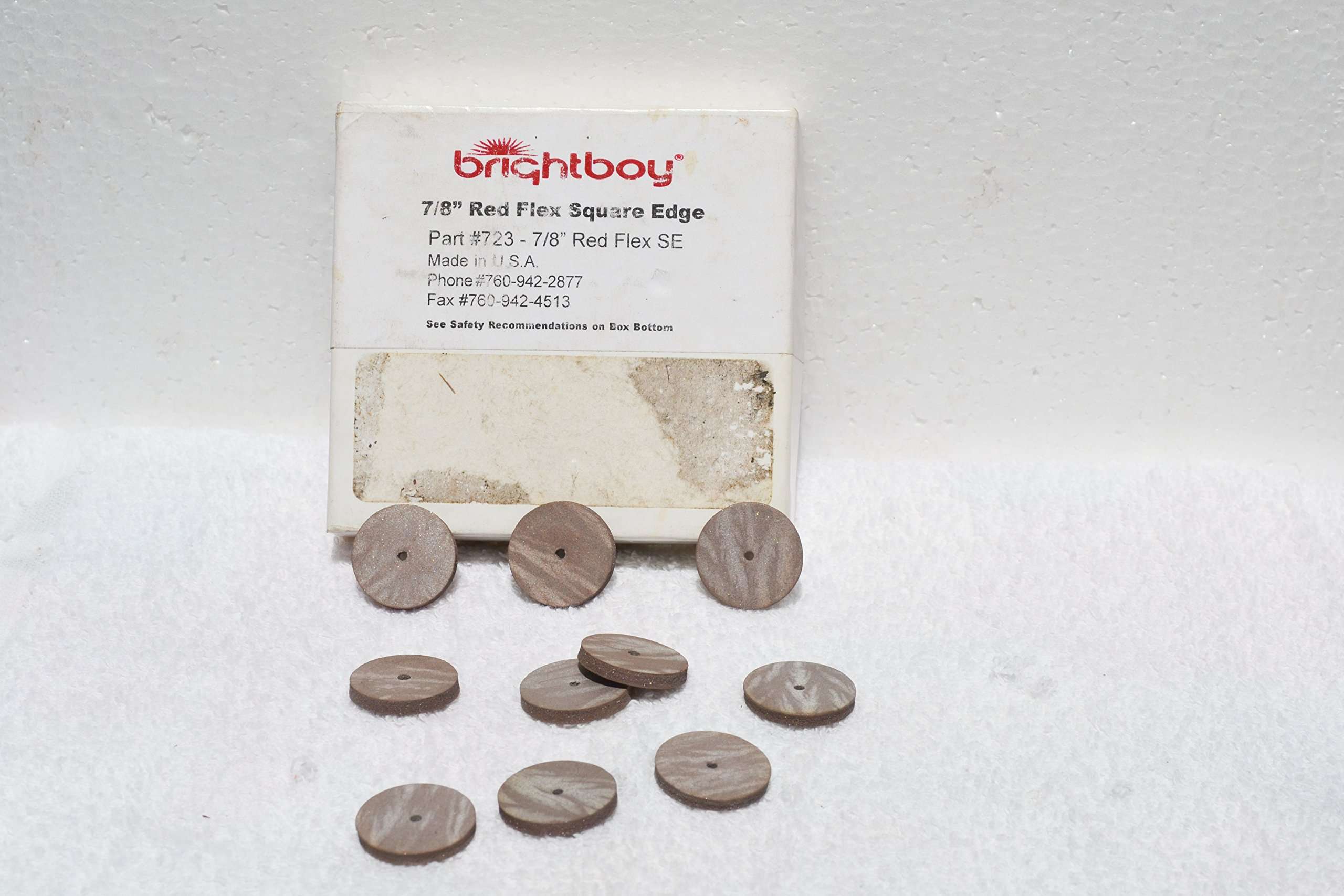 Thermo Red Square Edge Rubber Wheels for Polishing Gold & Semi-Precious Metals.(Pack of 10) 2