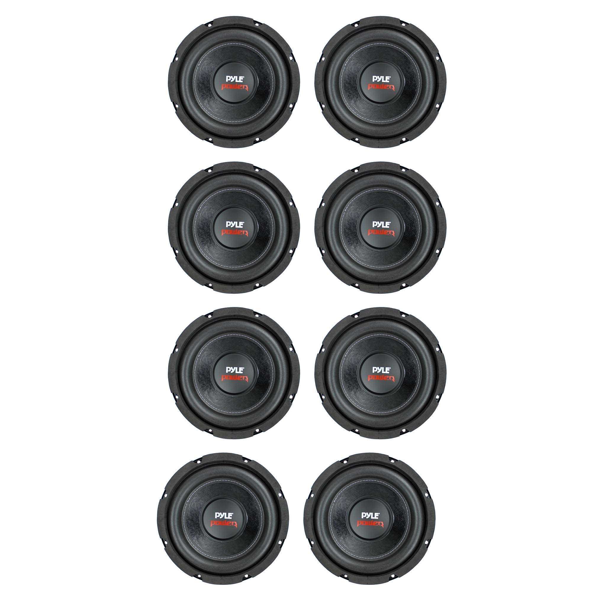 Pyle PLPW8D 8" 800W Car Audio Subwoofer Sub Power Woofer 4 Ohm Black (8 Pack) 1