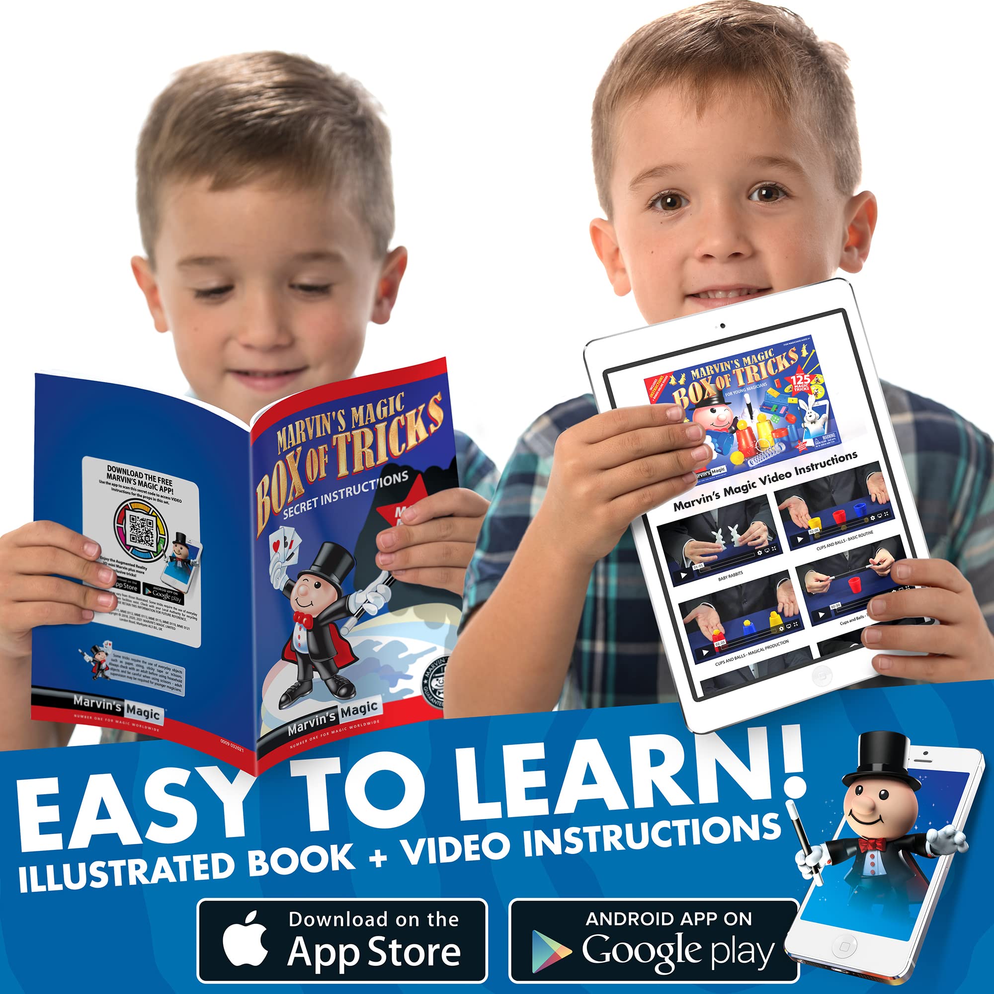 Marvin's Magic - 125 Amazing Magic Tricks for Children - Kids Full Set - Kit for Kids Including Wand, Card Tricks + Much More - Suitable for Age 6+ 5