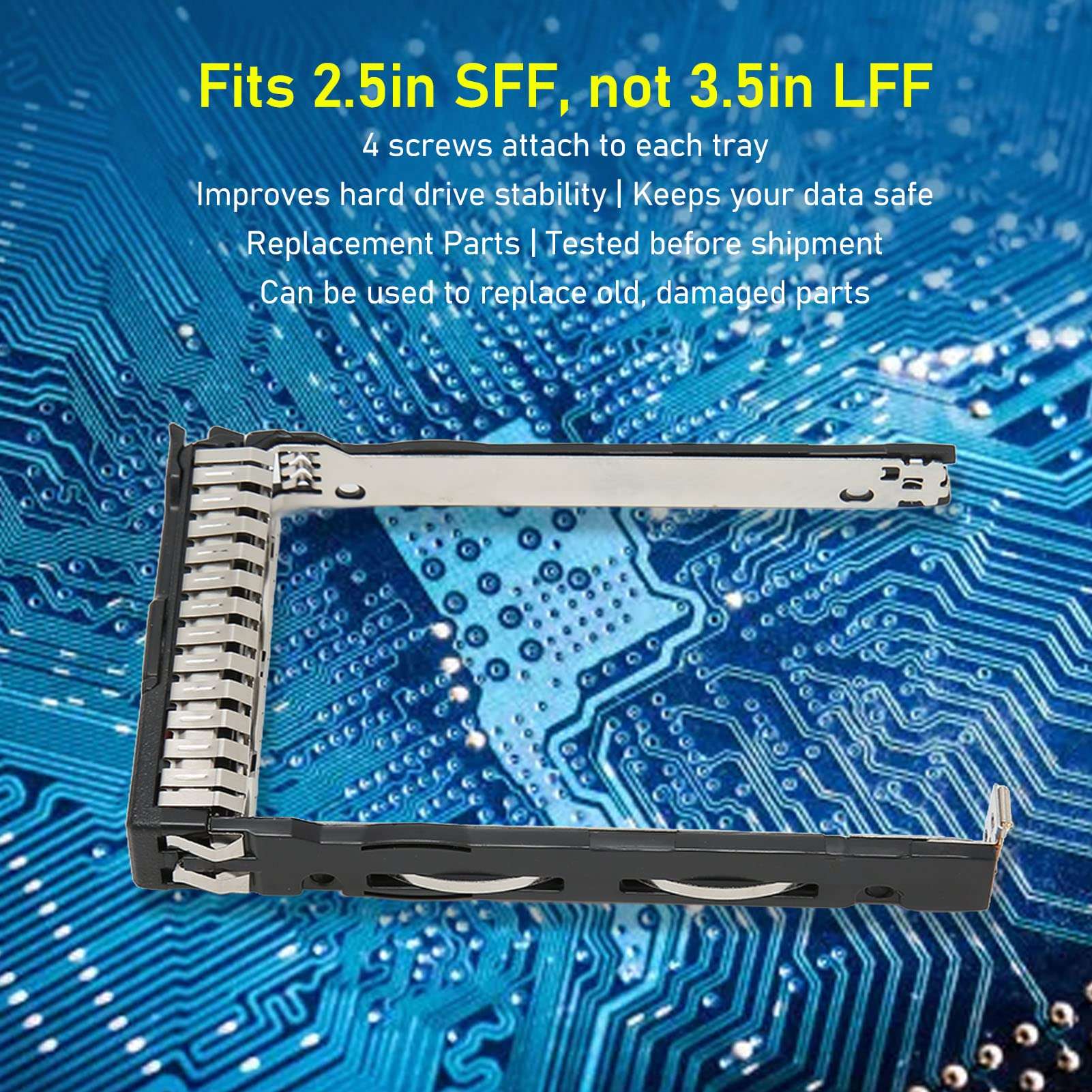 Hard Drive Caddy, 2.5in Hard Drive Tray, Hard Drive Carrier Tray Caddy, SAS SATA Hot Swap HDD Caddy for HP P N 727695 001 DL385 DL380 G10 NVMe, Hard Drive Bracket, Easy Setup 4