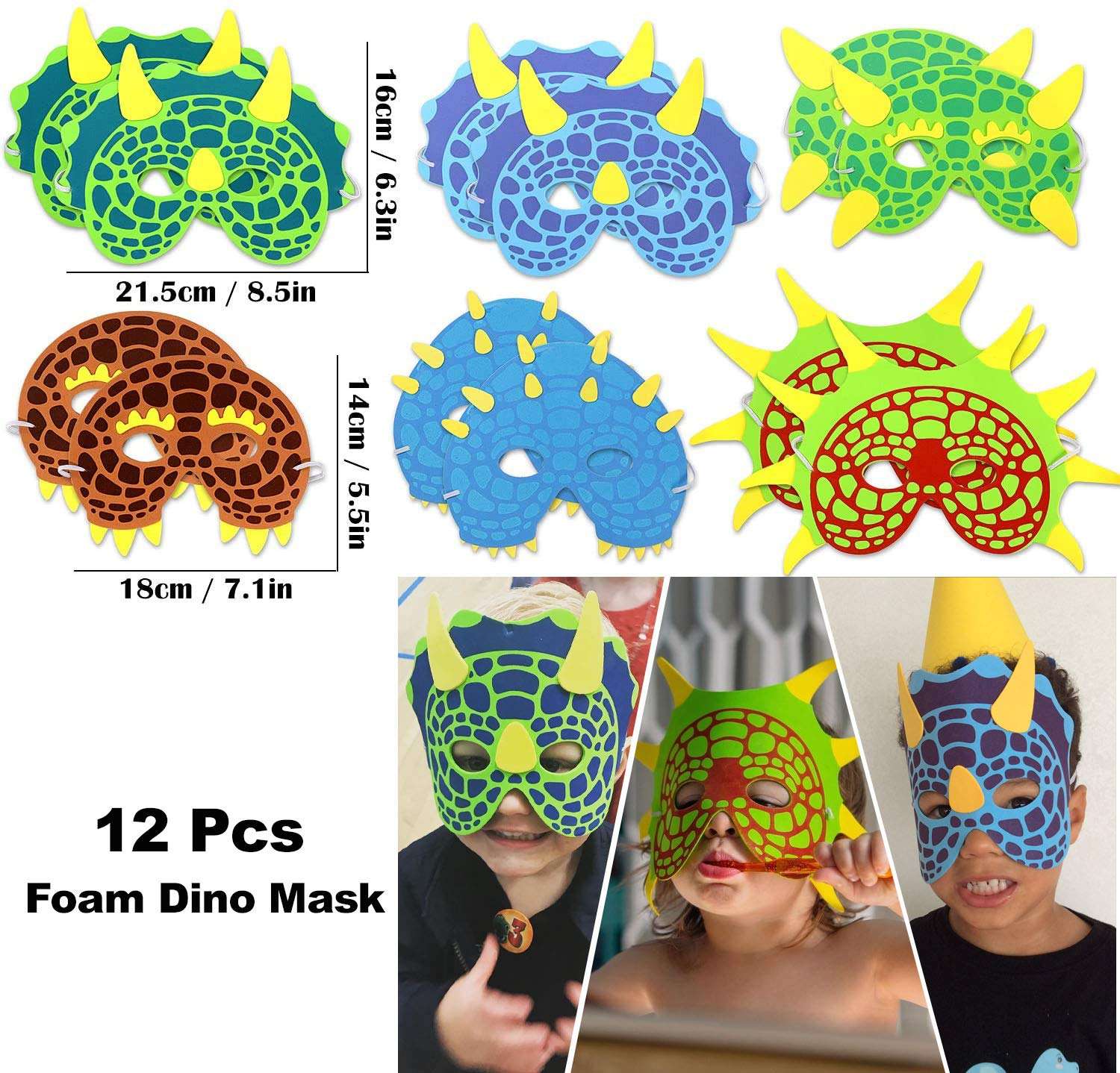 64 Pcs Dinosaur Party Favor Dinosaur Slap Bracelets Masks Keychains Rings Temporary Tattoos for Boys Kids Dinosaur Themed Birthday Party Supplies Treat Dino Pinata Goodie Bag Fillers 3