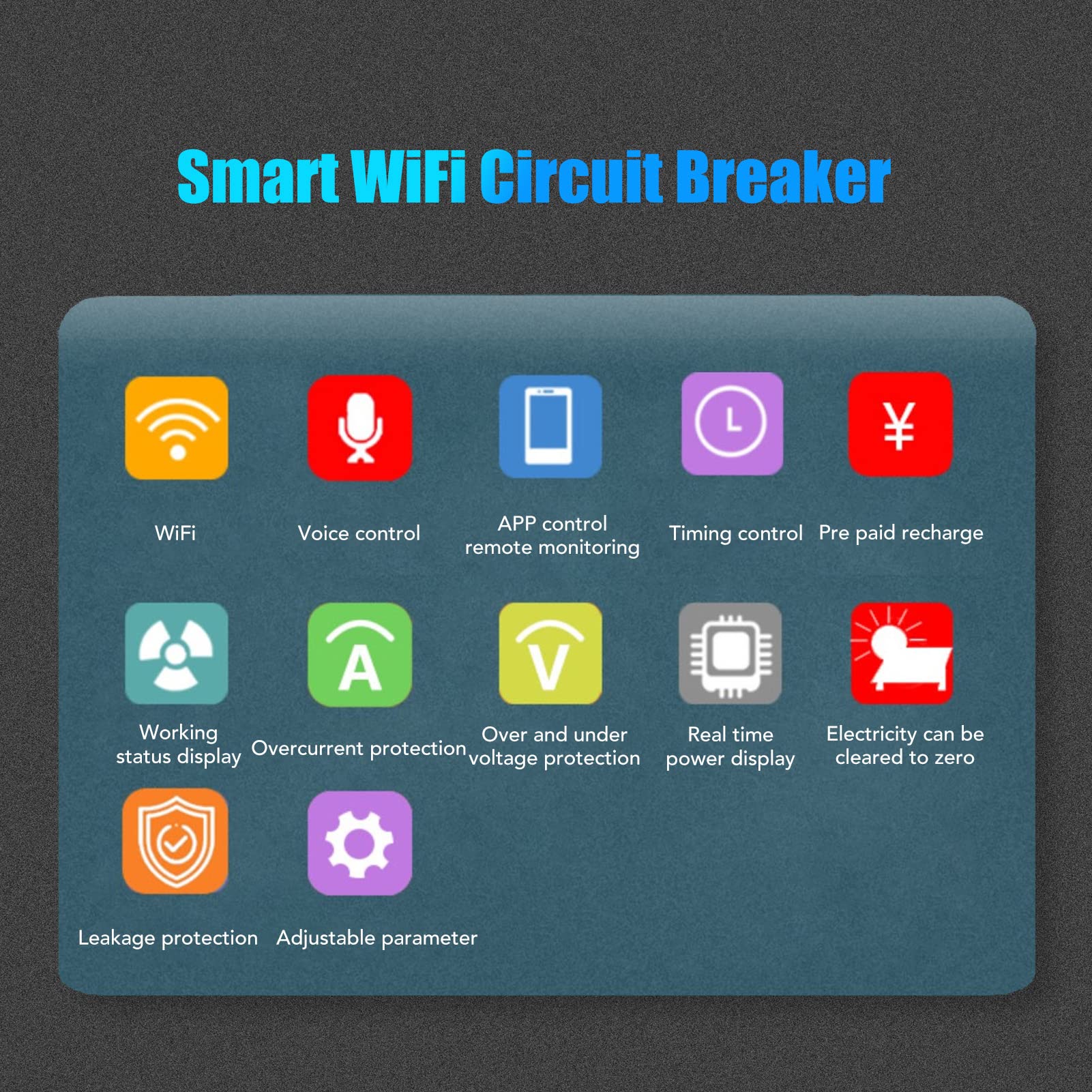 LOCADENCE AC 85~300V 63A WiFi Smart Power Meter Switch, Smart Electricity Energy Usage Watt Monitor Meter, Multi Function Protecto Smart Relay Switch for Tuya APP 5