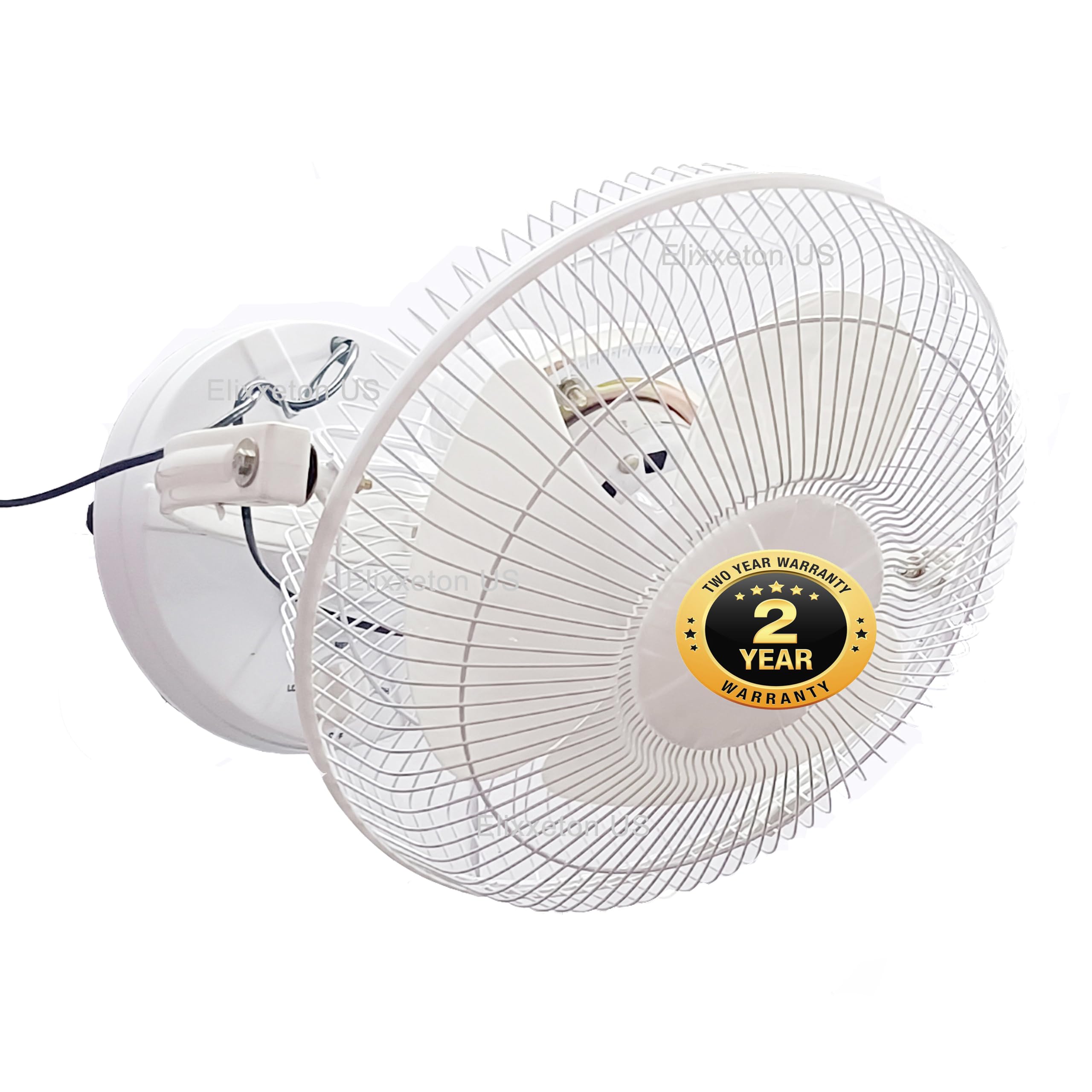 Enamic UK 2 Year Warranty All Purpose 3 in 1 Fan (Wall, Table and Ceiling) 12 Inches 100% Powerful Copper Motor 2400 RPM High Speed || (White AP) || || H023