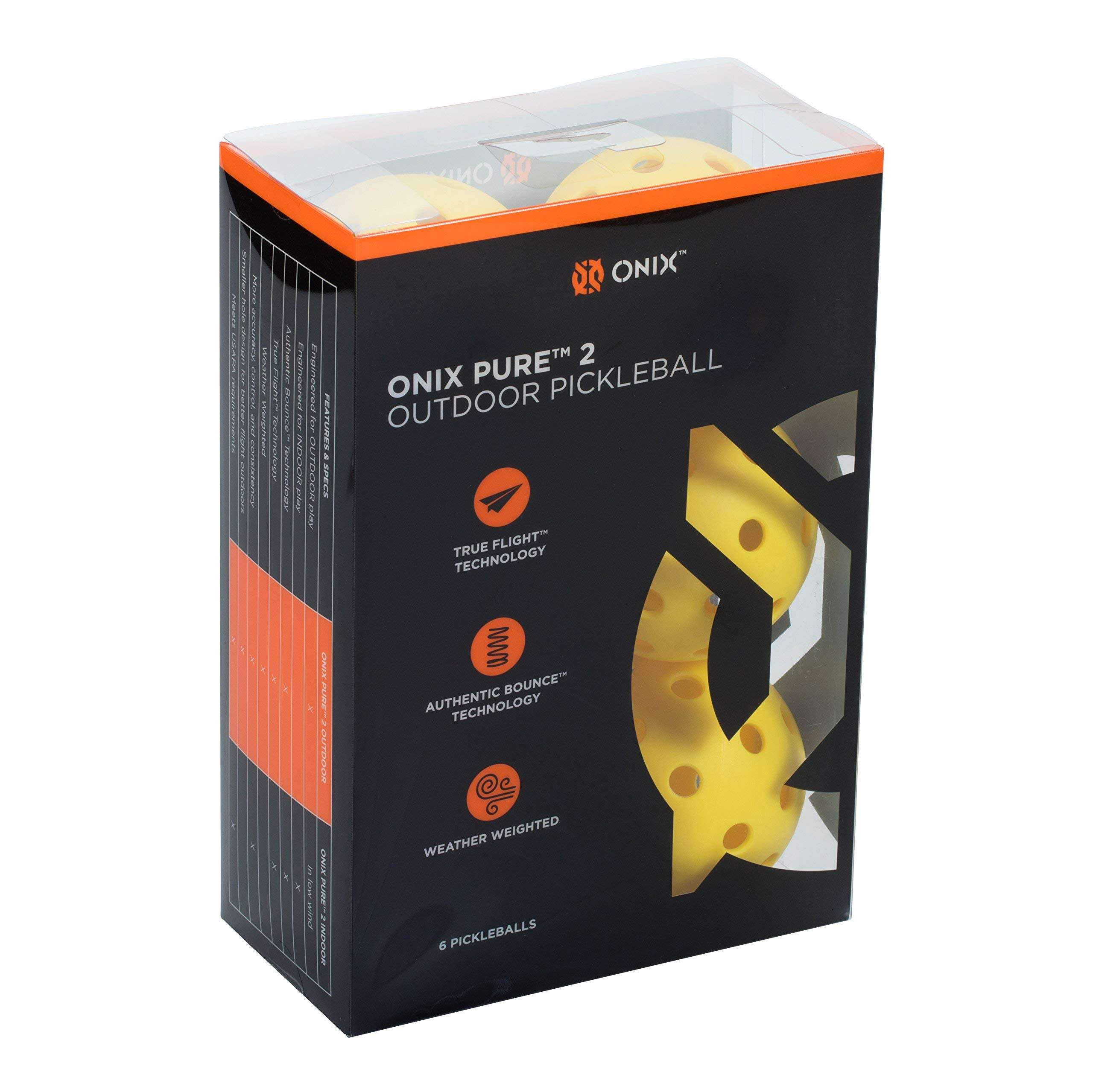 Onix Pure 2 Outdoor Pickleball Balls (4-Pack), Yellow 5
