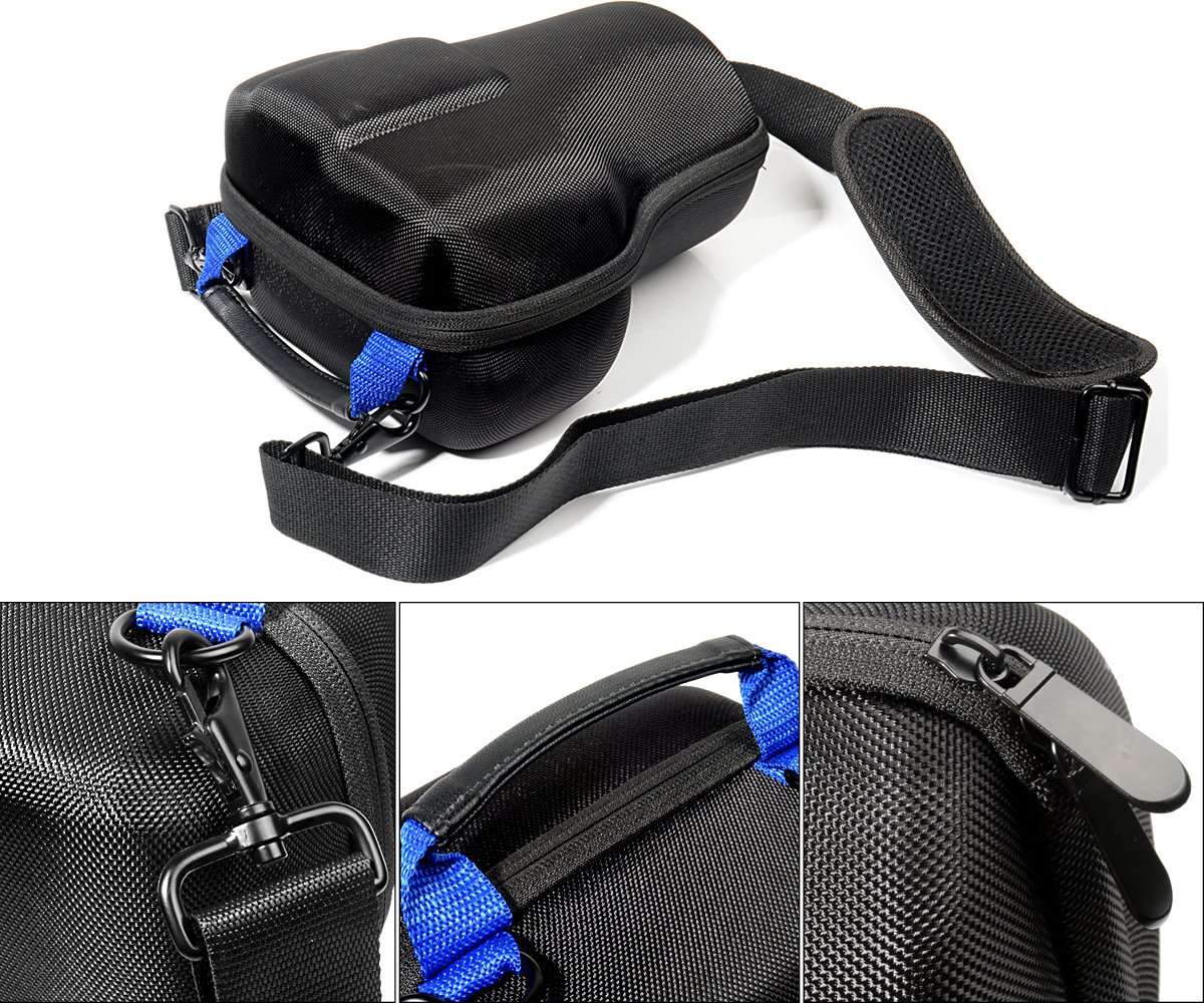 Alltravel DSLR Case for Canon EOS Rebel T7, T7i, T6, T8i, SL3, 2000D, 4000D, 90D, M50 Mark II, 5D, 6D; Nikon D5600, D3500, D7500; Panasonic Lumix FZ300, FZ1000 (Black) 2