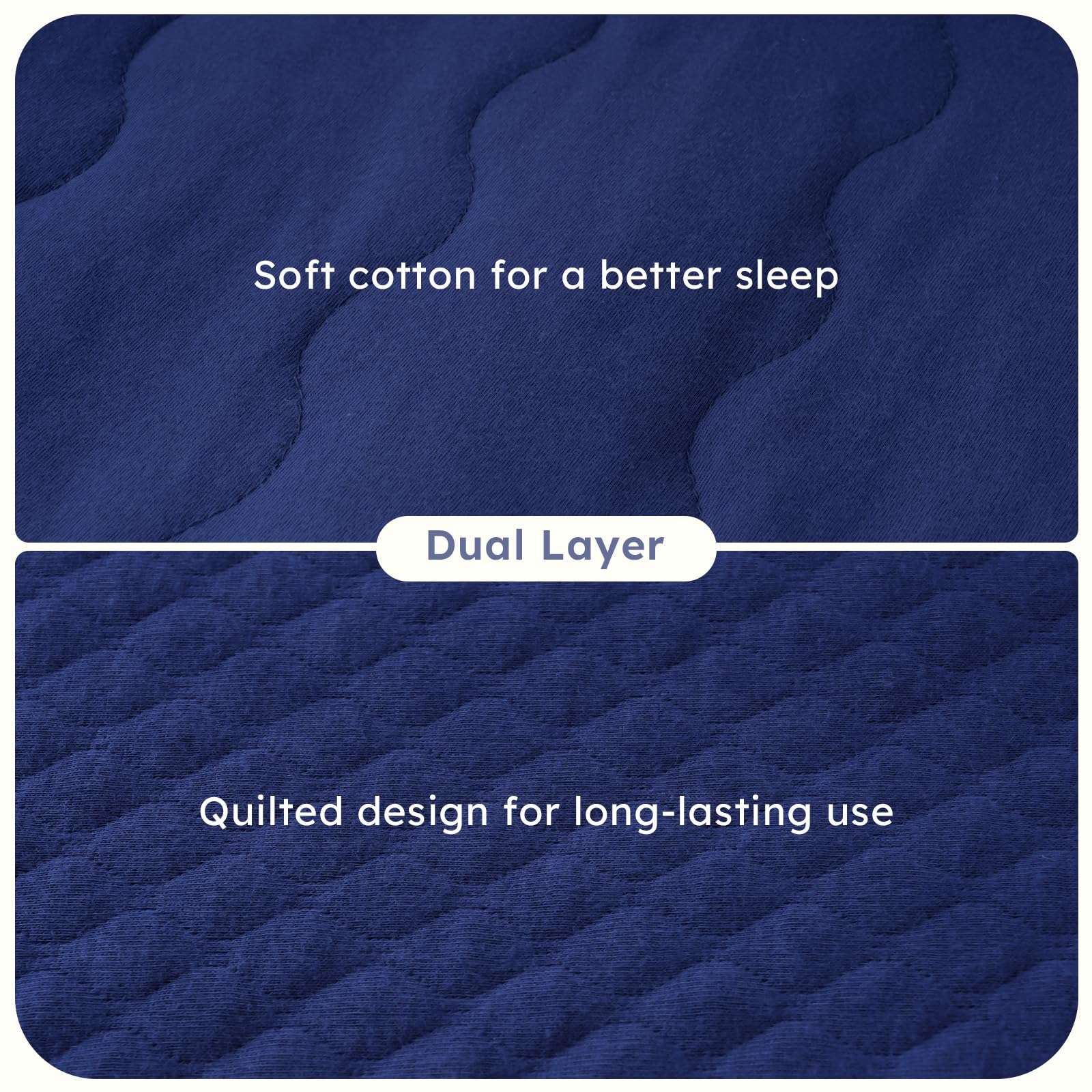 Baby Sleep Sack 0-6 Months 2.5 TOG, Winter Cotton Sleep Sacks Newborn and Infant, Warm Quilted Baby Wearable Blanket, Newborn Sleeping Bag with 2-Way Zipper Blue 1 Pack 4