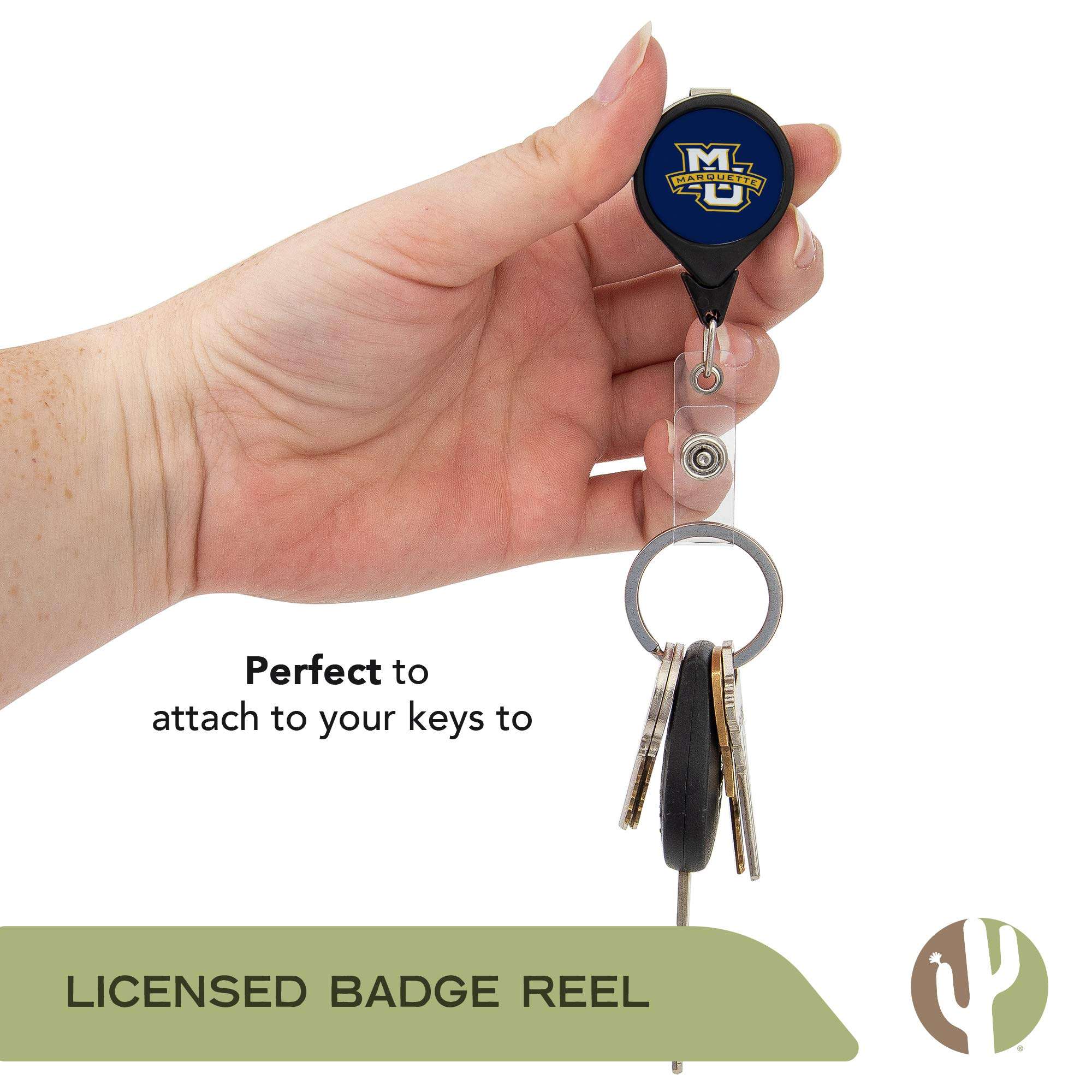 Marquette University Golden Eagles NCAA Retractable Badge Holder Ticket Clip Reel ID 6