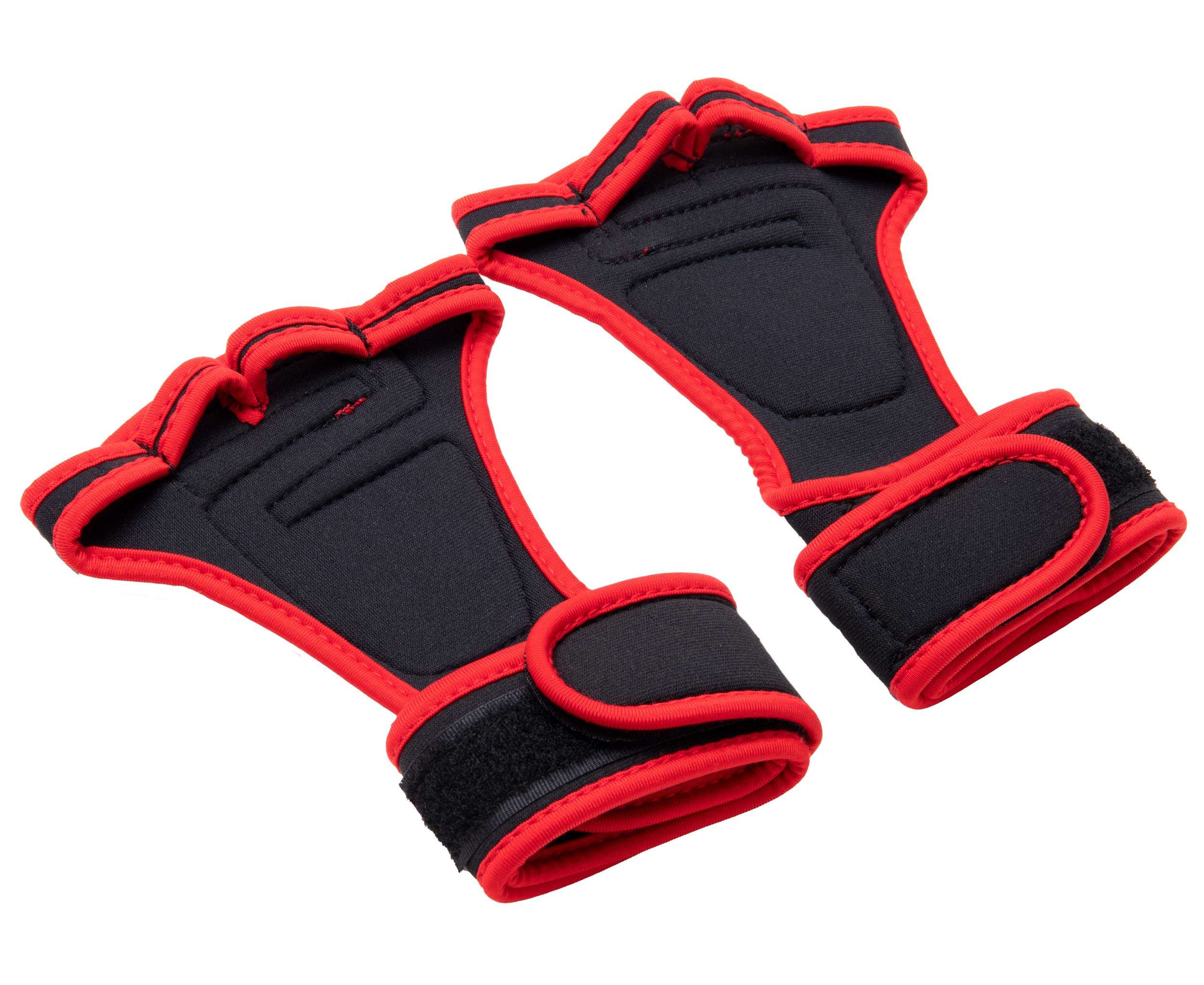 Mind Reader Pull-Up Glove Set, Secure Finger Holes, Textured Non-Slip Grip for Chin-Up Bars, Gymnastics, Circus Training, Aerial or Pole Fitness, Medium, Red 2