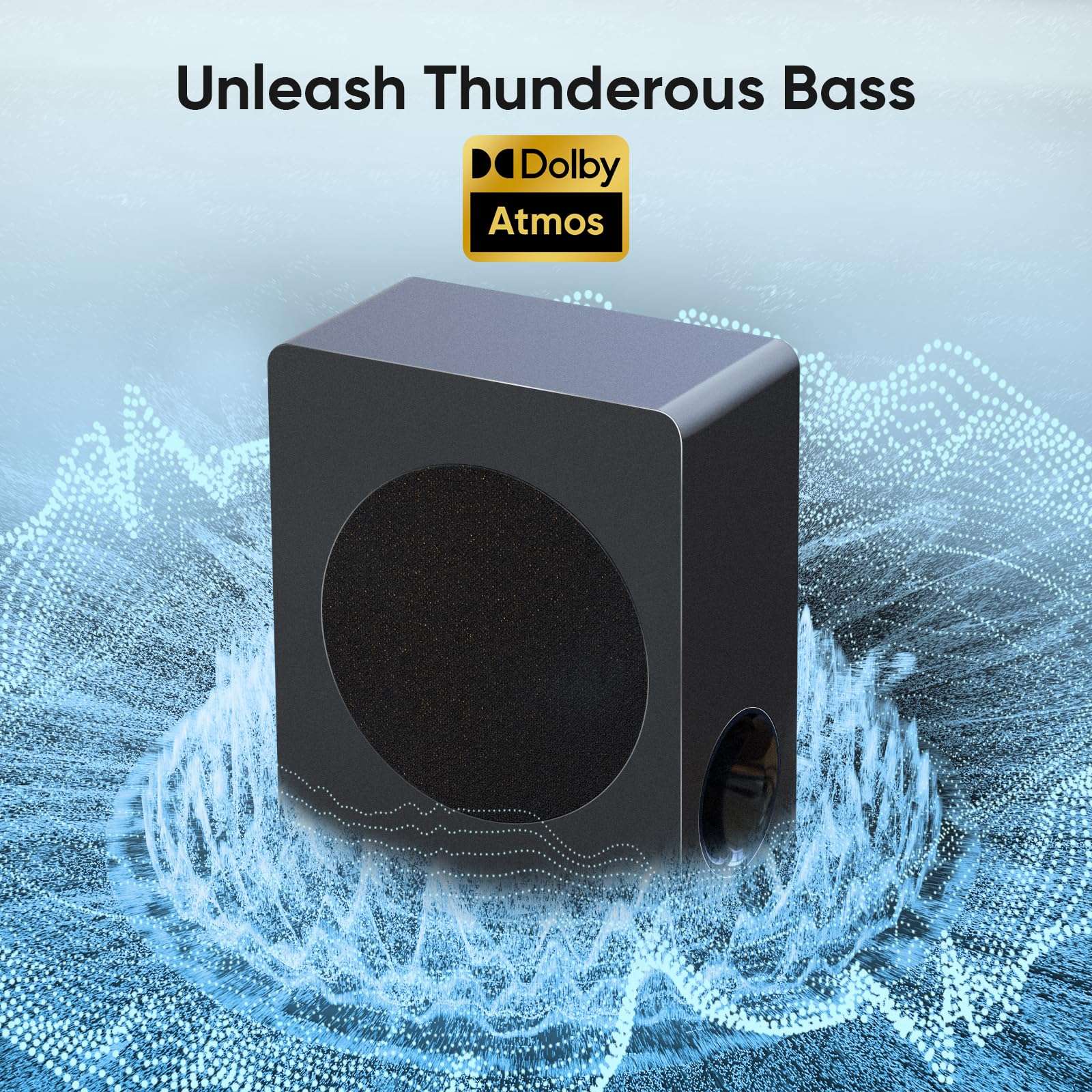 GEOYEAO Sound bar with subwoofer, 200W 2.1 ch soundbar w/Dolby Atmos Surround Sound System, 3D Bass Adjustable Home Theater Bluetooth TV Speaker for Smart TV/Projector/PC 4