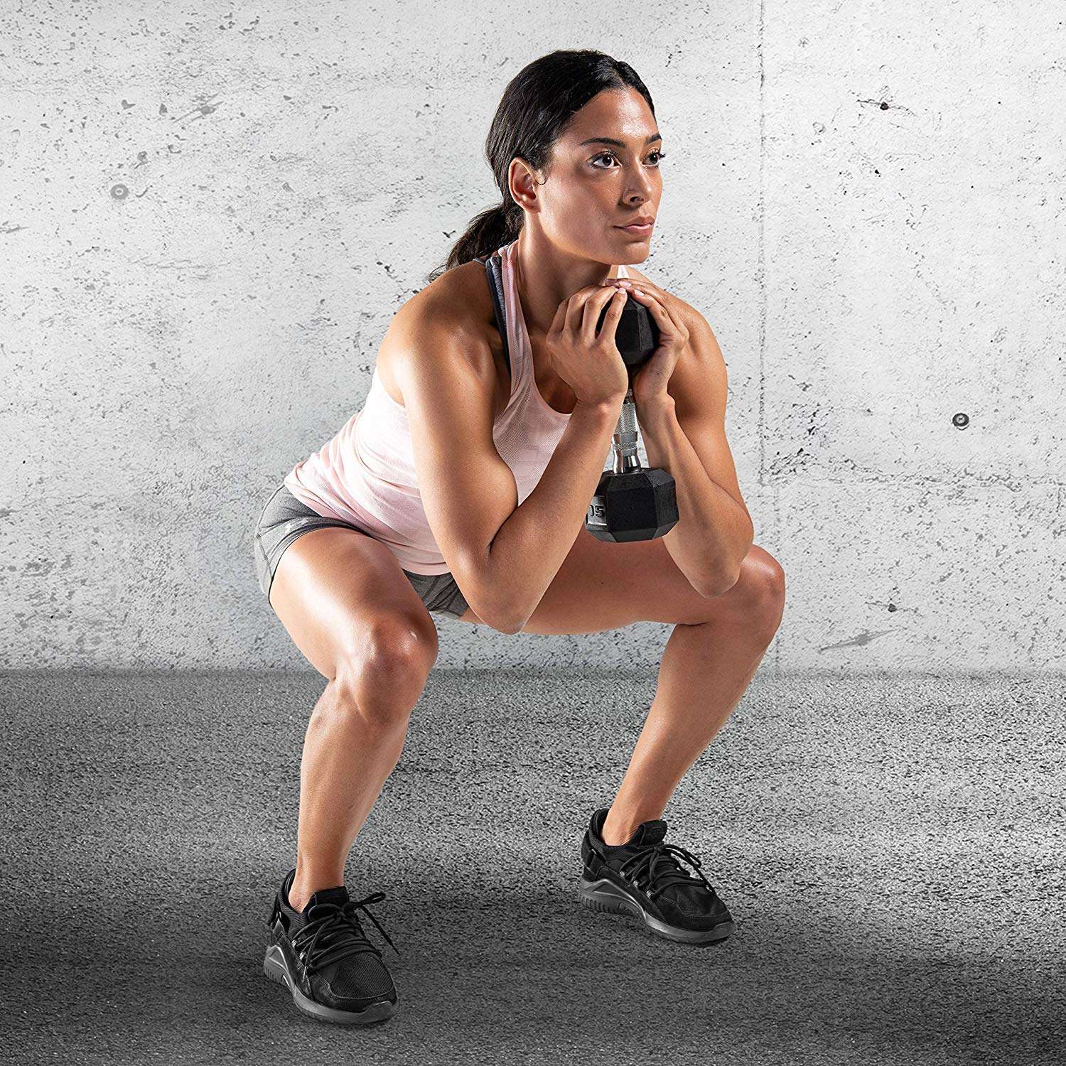 JMB Hexa Dumbbells, Rubber Dumbbell Set, Hex Dumbbell Heavy Weights Barbell Matal Handles for Strength Training Home Gym Exercise Equipment (7.5KG Pack of 2) 6