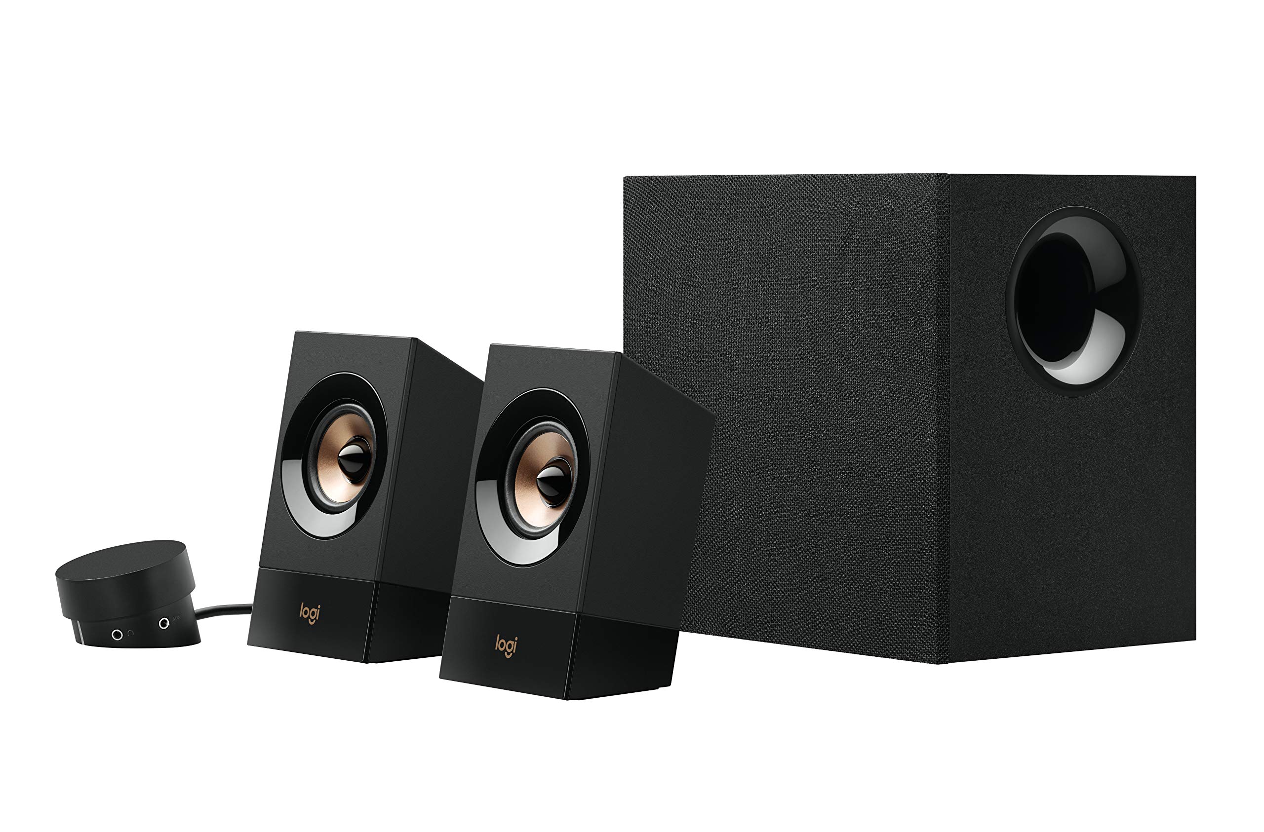 Logitech Z533 2.1 Multimedia Speaker System with Subwoofer, Powerful Sound, Booming Bass, 3.5mm Audio and RCA Inputs, PC/PS/Xbox/TV/Smartphone/Tablet/,Black 1
