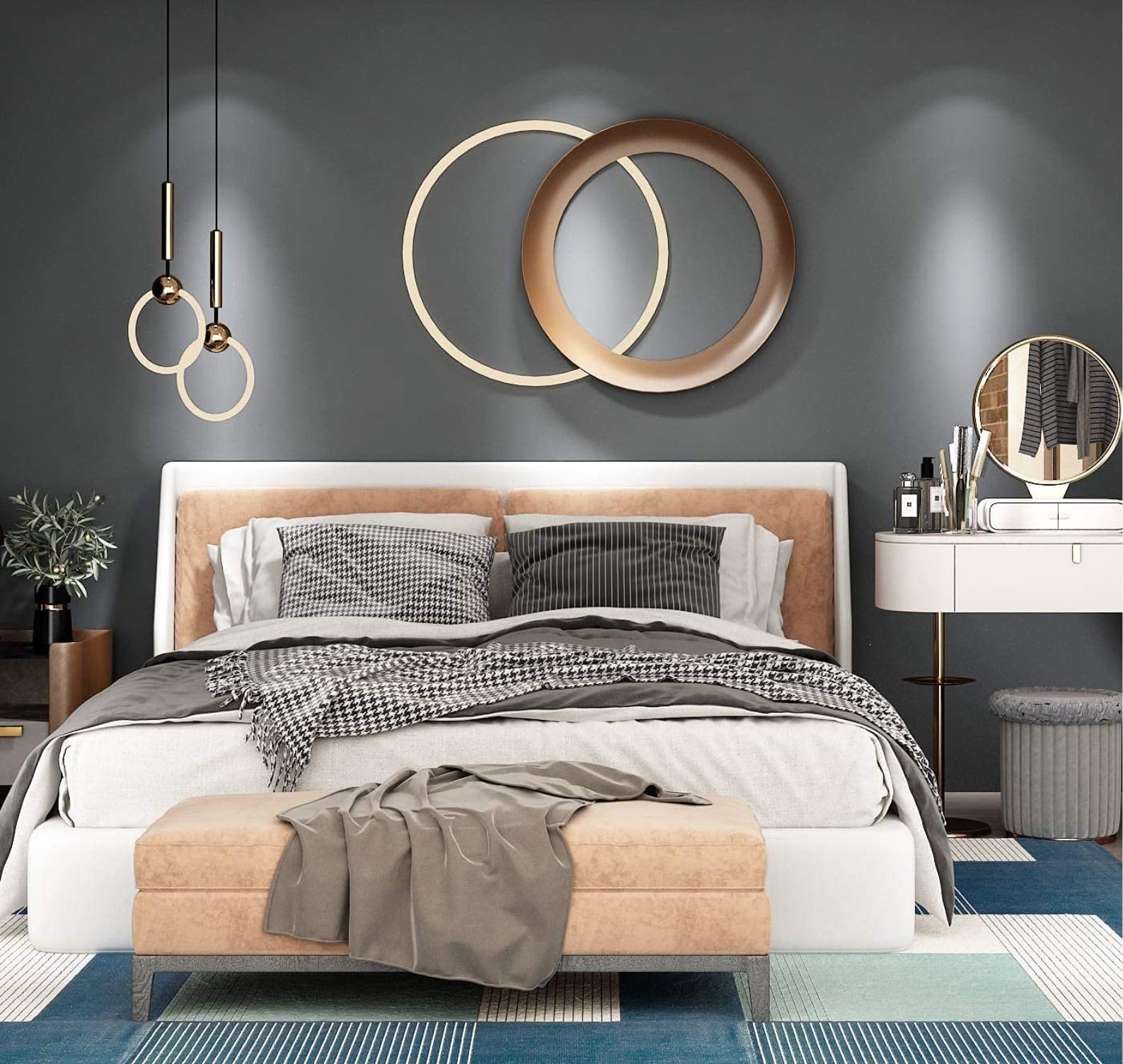 WALLMATE Self Adhesive Wallpaper Peel & Stick Cabinets Home Kitchen Wallpaper(24x50 Inch,Dark Grey Matte) 3